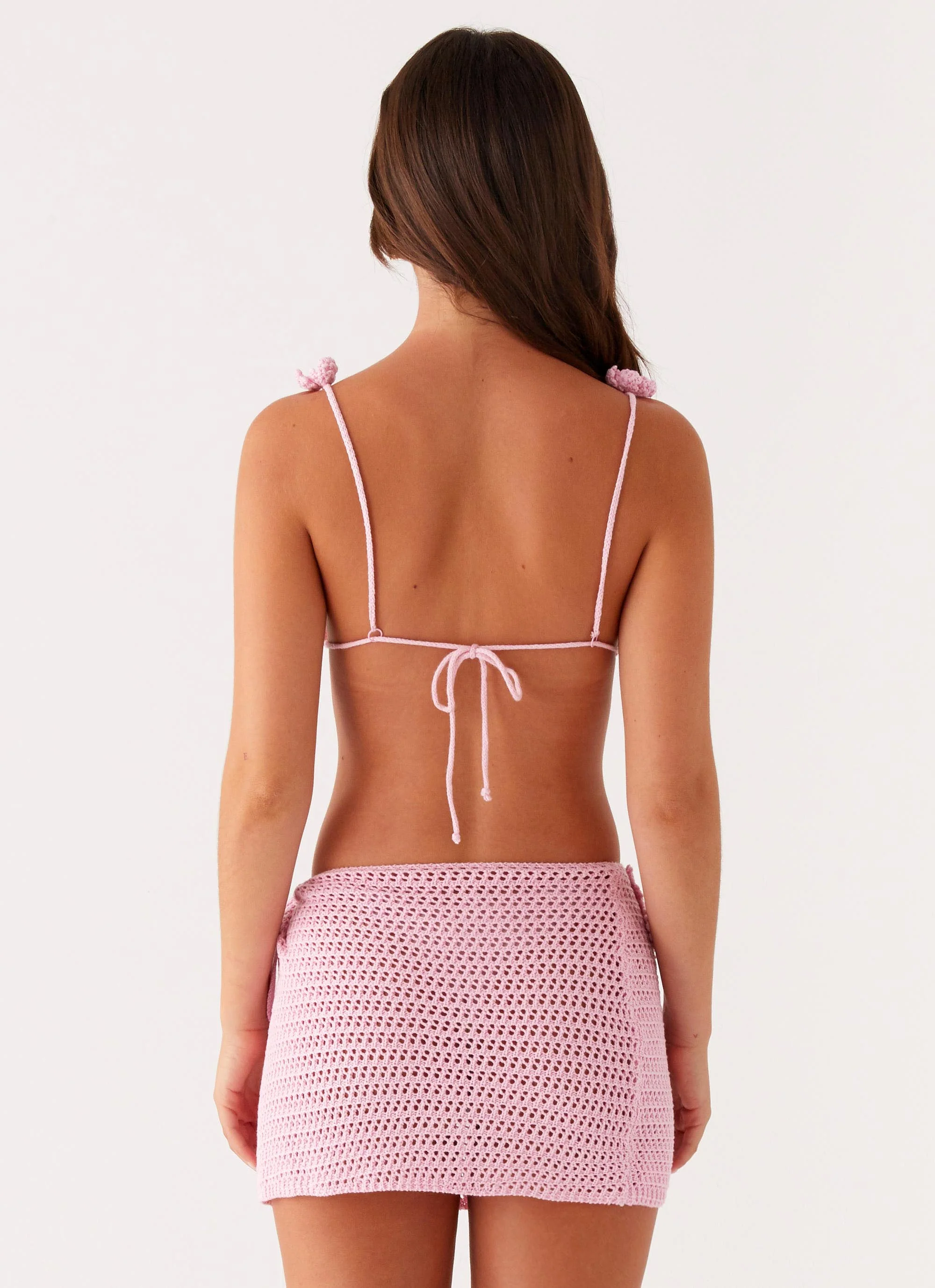 Aziza Crochet Bikini Top - Pink - Image 4