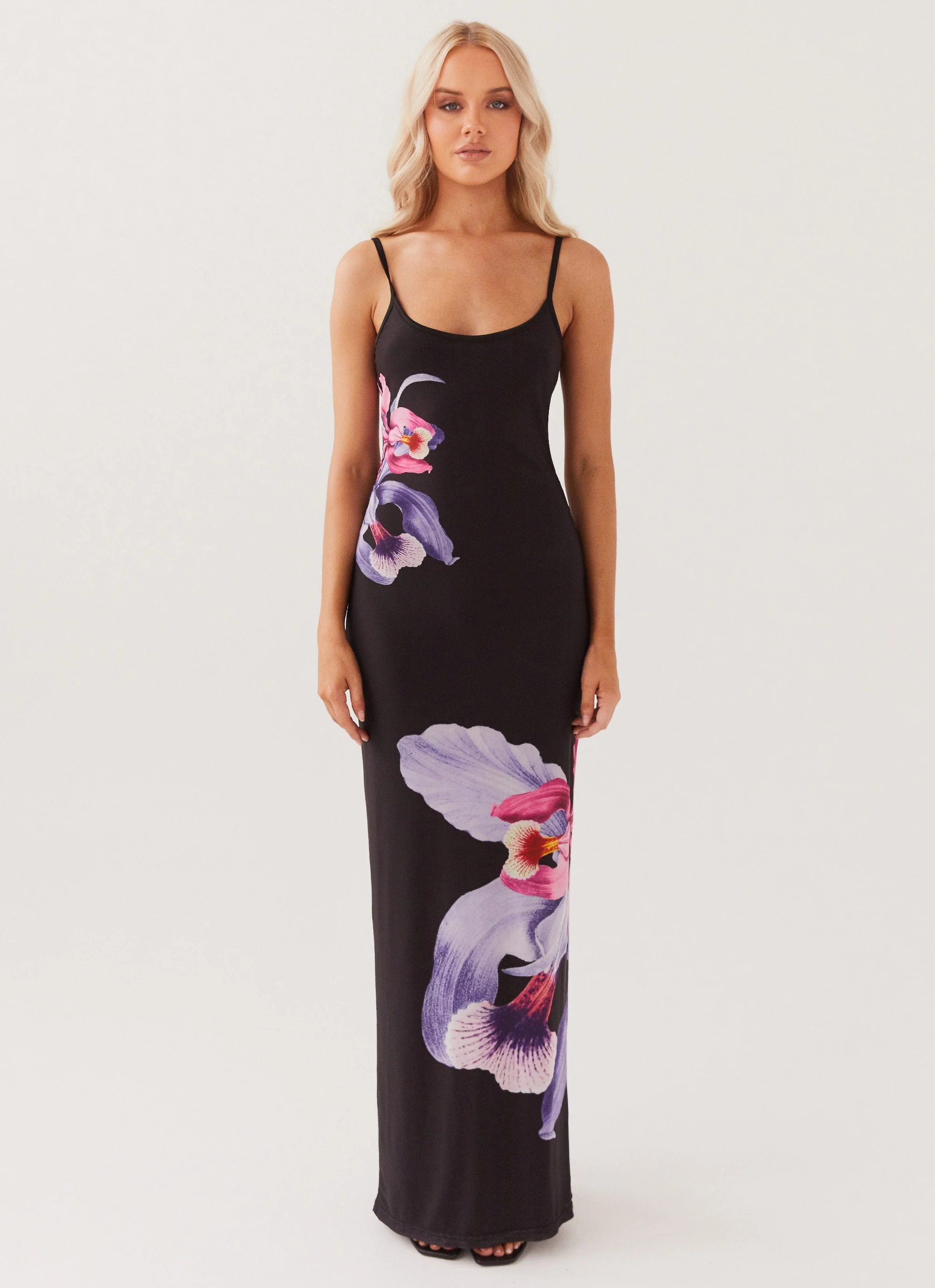 Bad News Mesh Maxi Dress - Black Tulip - Image 2