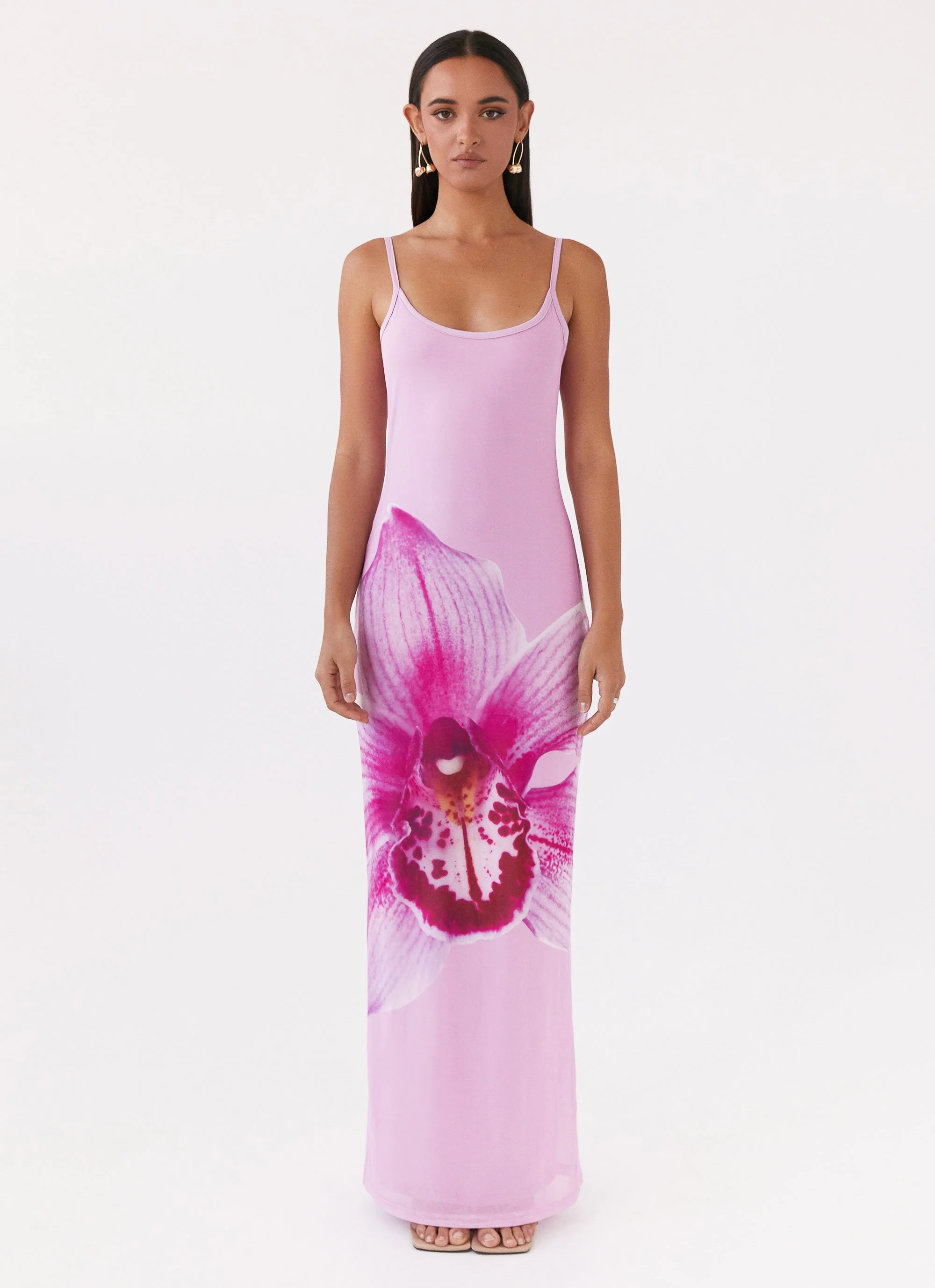 Bad News Mesh Maxi Dress - Pink Magnolia - Image 2