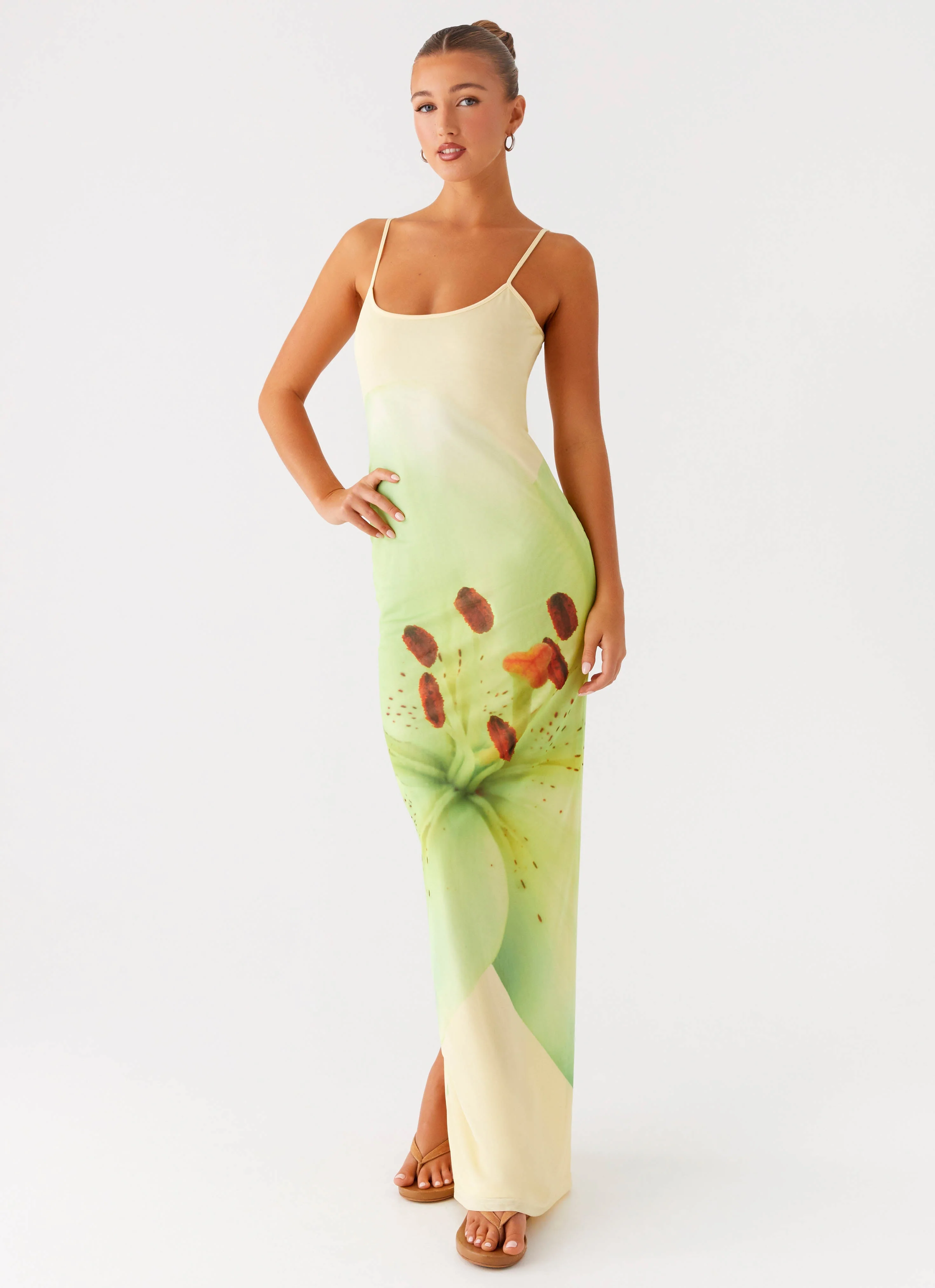 Bad News Mesh Maxi Dress - Yellow Lily - Image 4