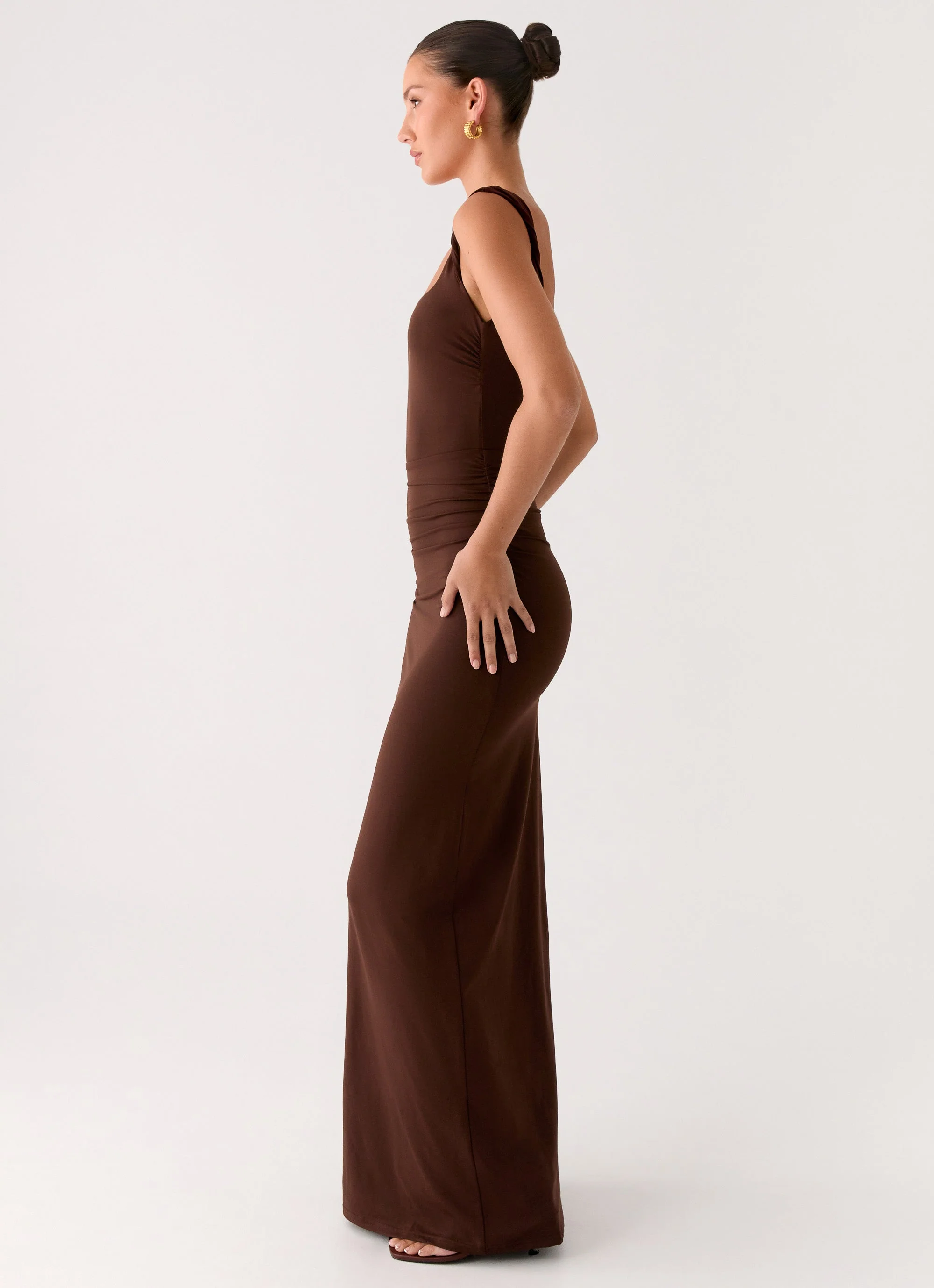 Balvin Cut Out Maxi Dress - Cool Chocolate - Image 3