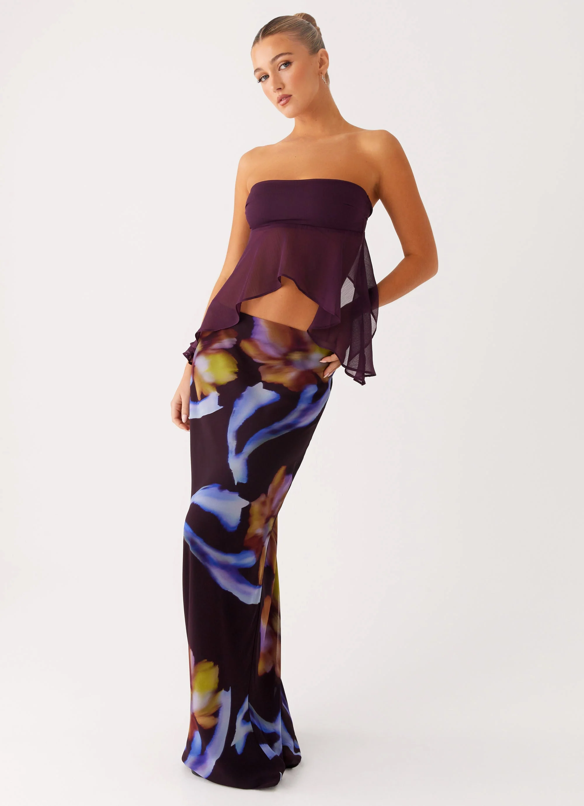 Barbados Maxi Skirt - Dark Floral - Image 9