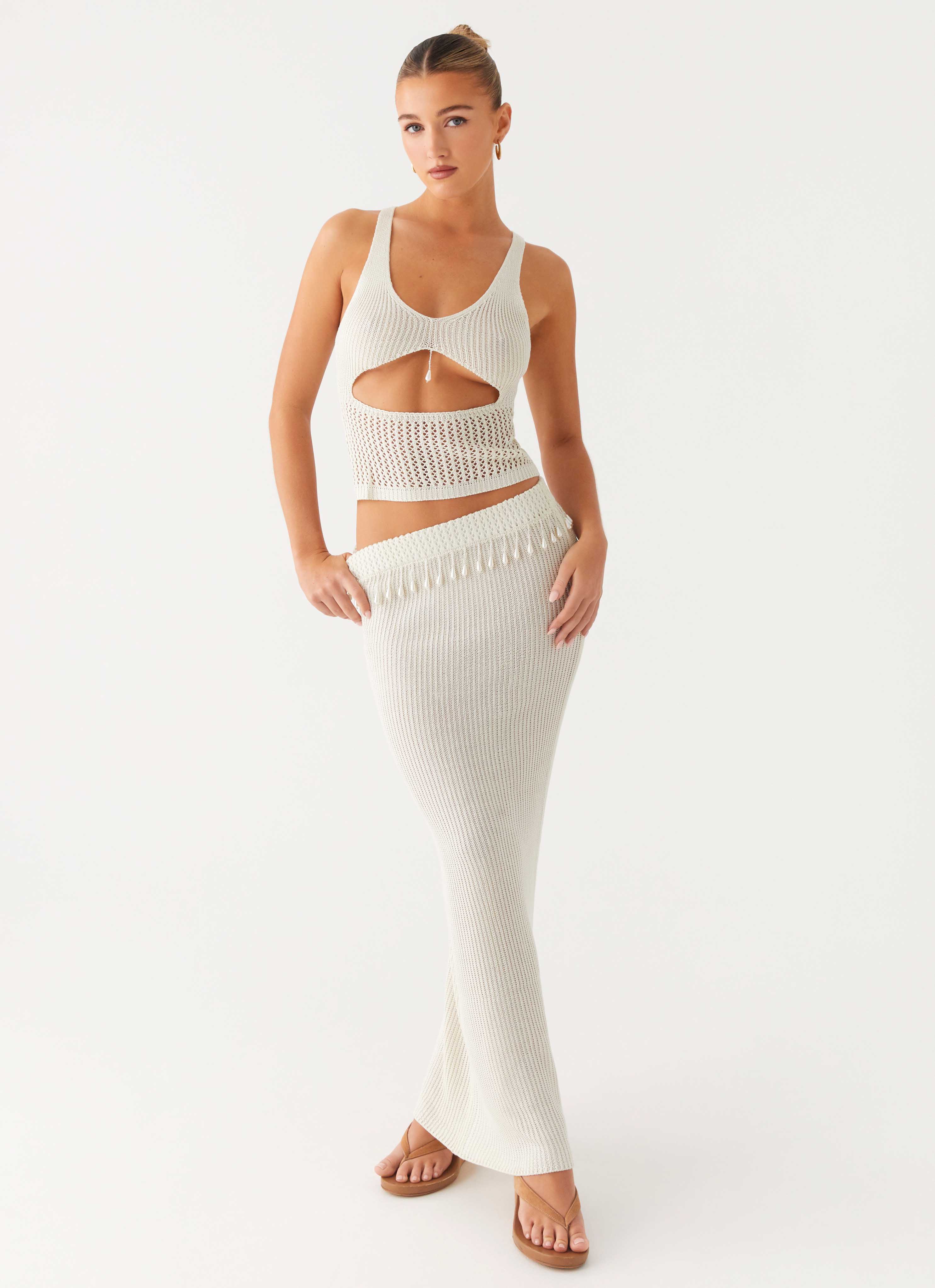 Basilia Maxi Skirt - Off White - Image 6