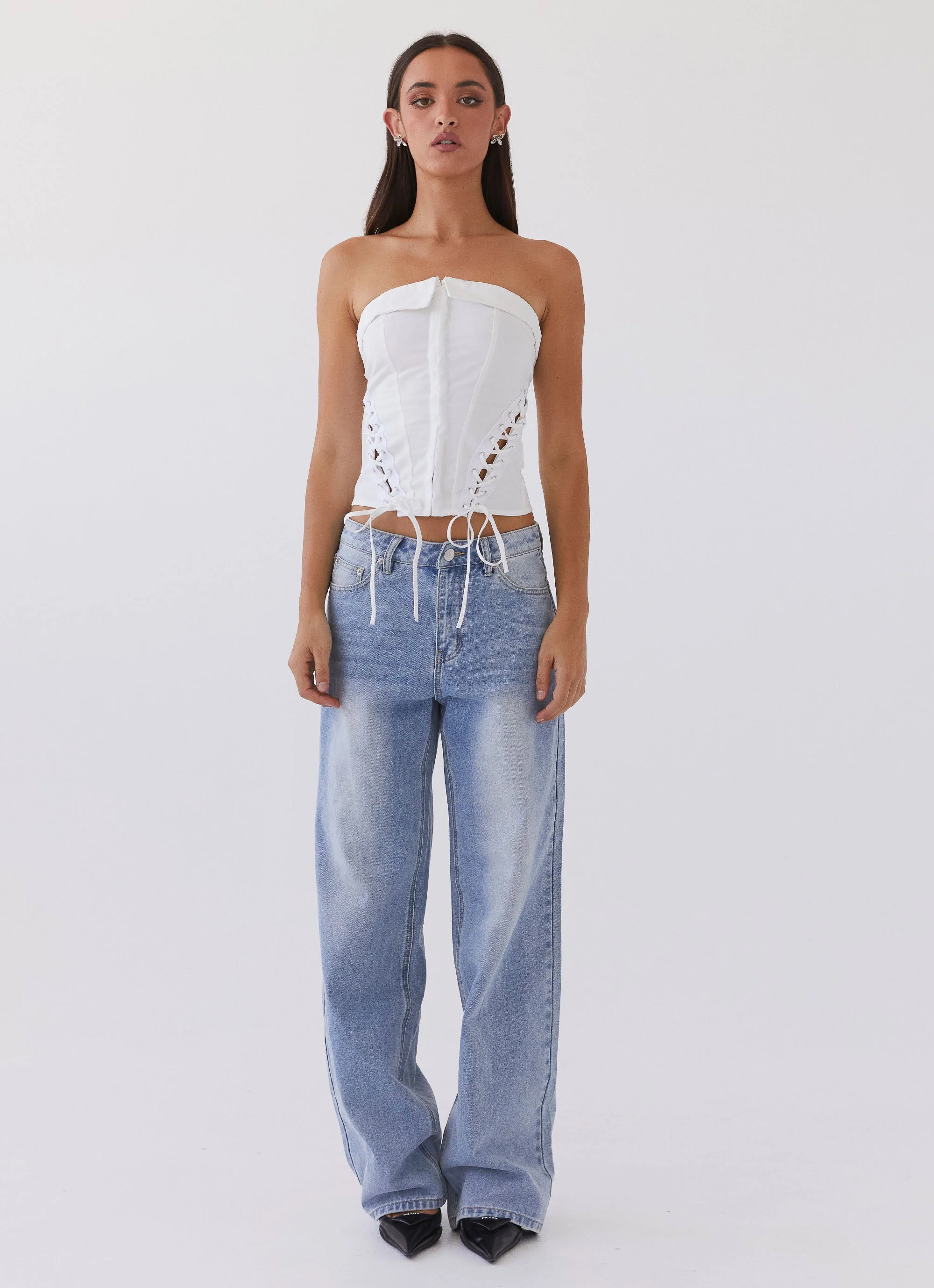 Be My Soulmate Bustier Top - White - Image 6