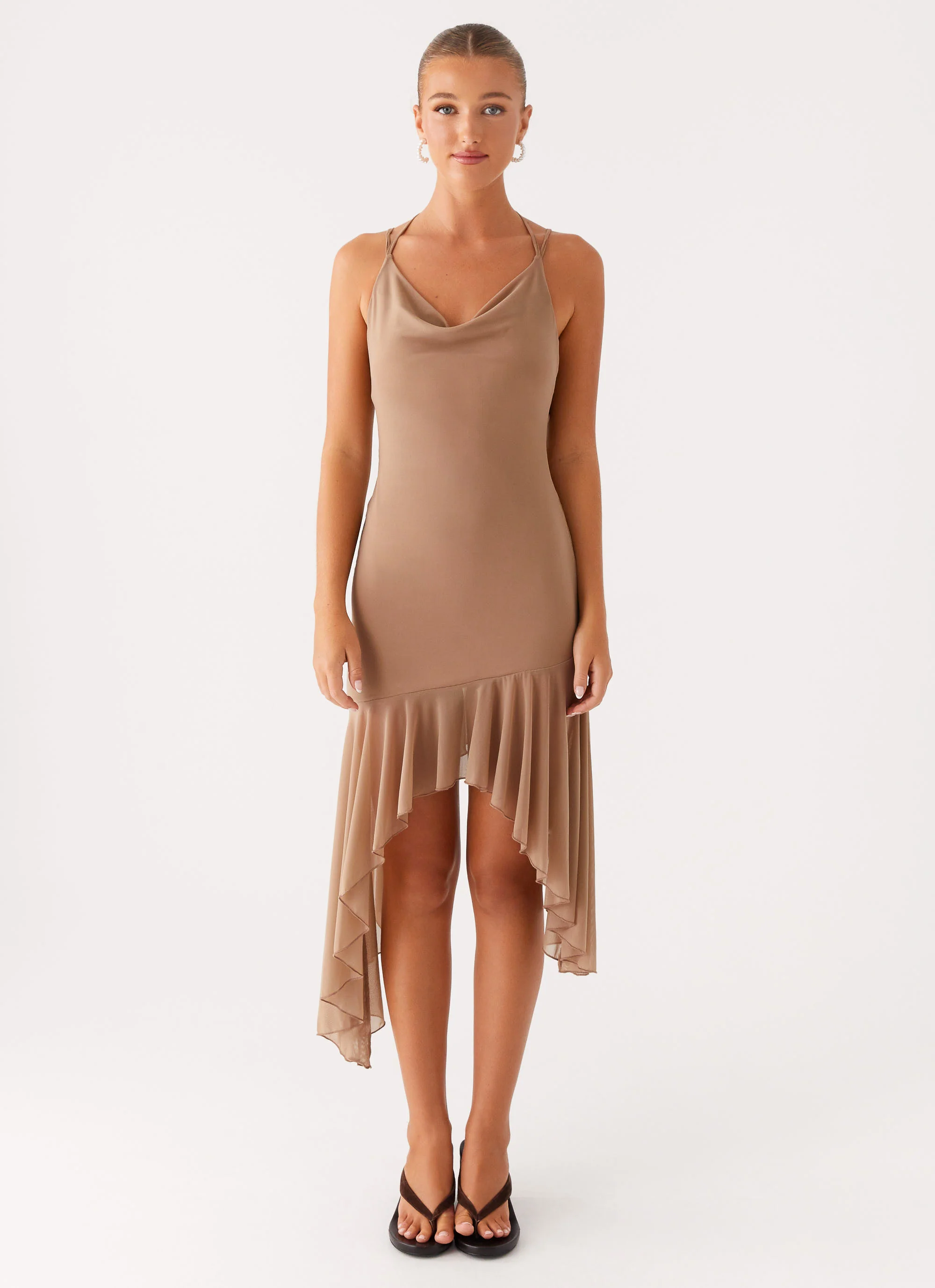 Bessie Midi Dress - Beige - Image 2