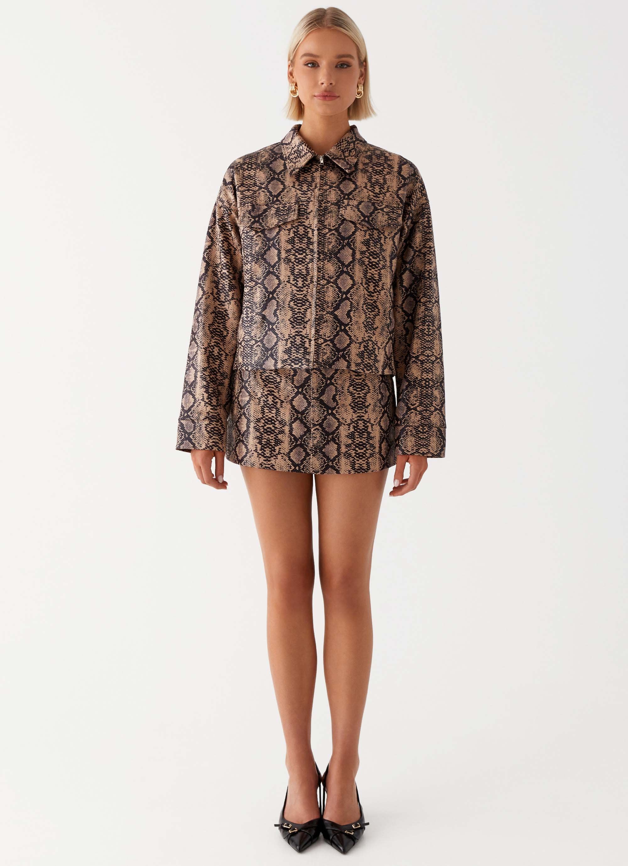 Bethany Oversized Jacket - Snake - Image 4