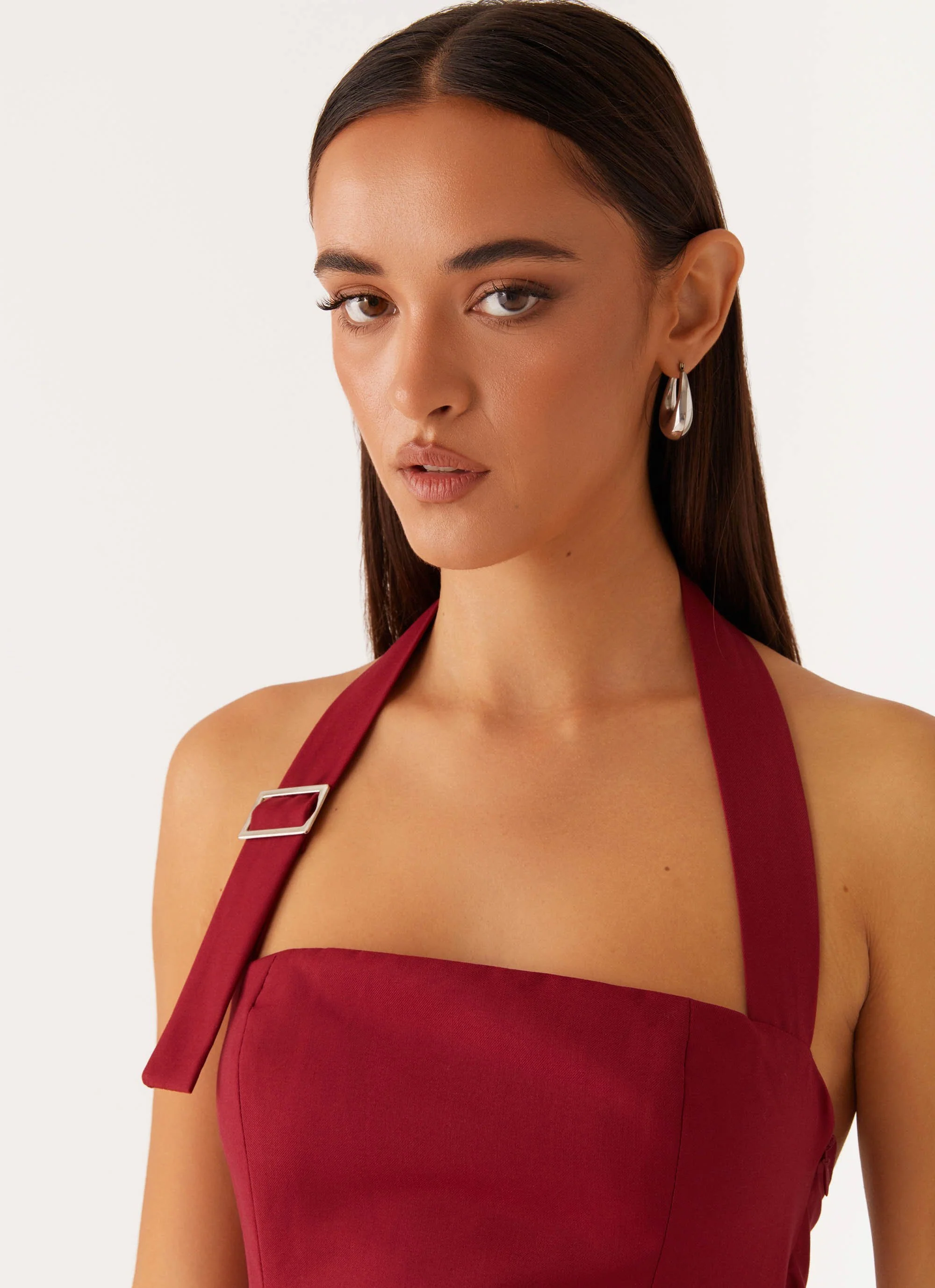 Bianca Halter Dress - Red - Image 5