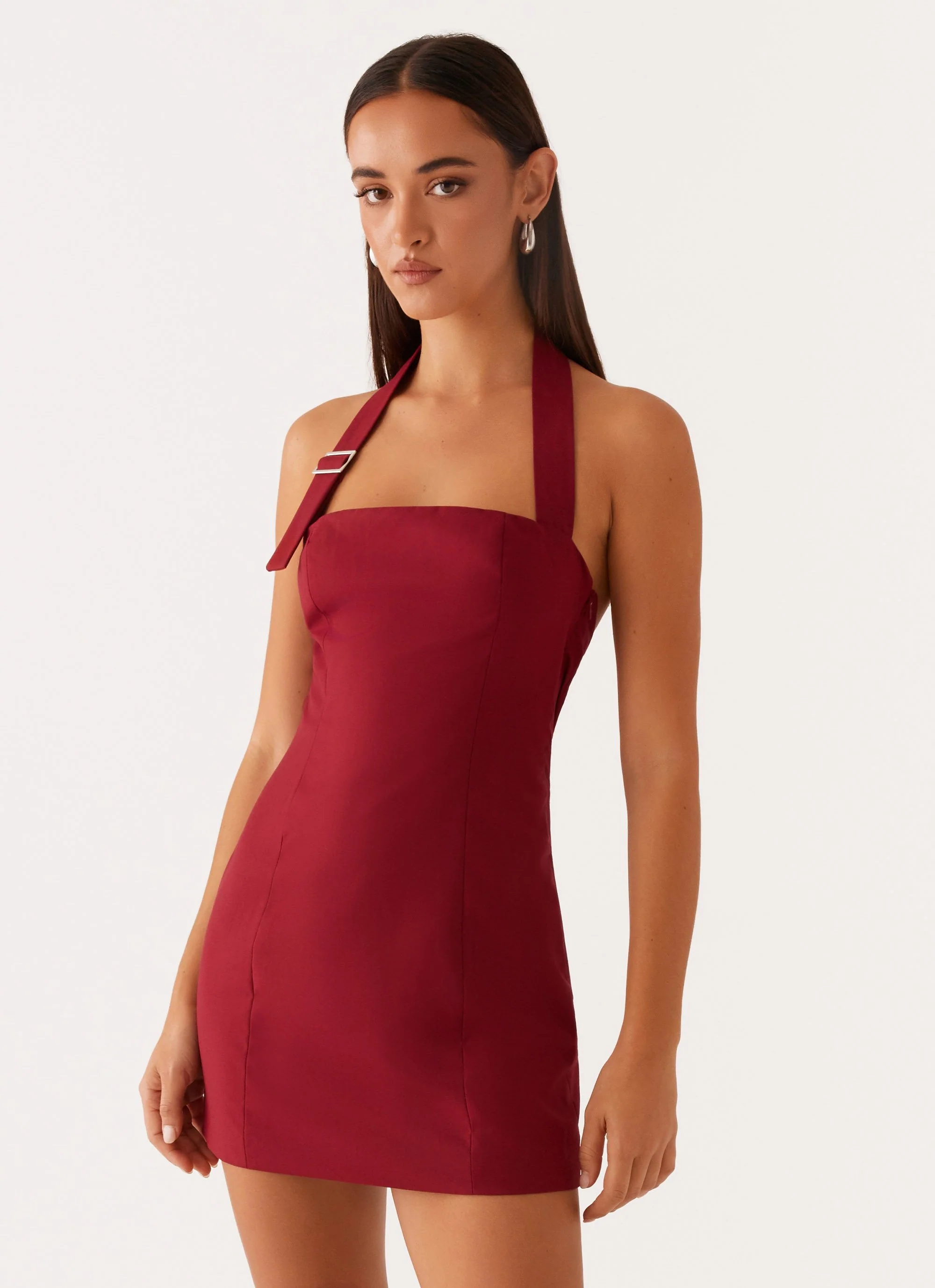 Bianca Halter Dress - Red - Image 6