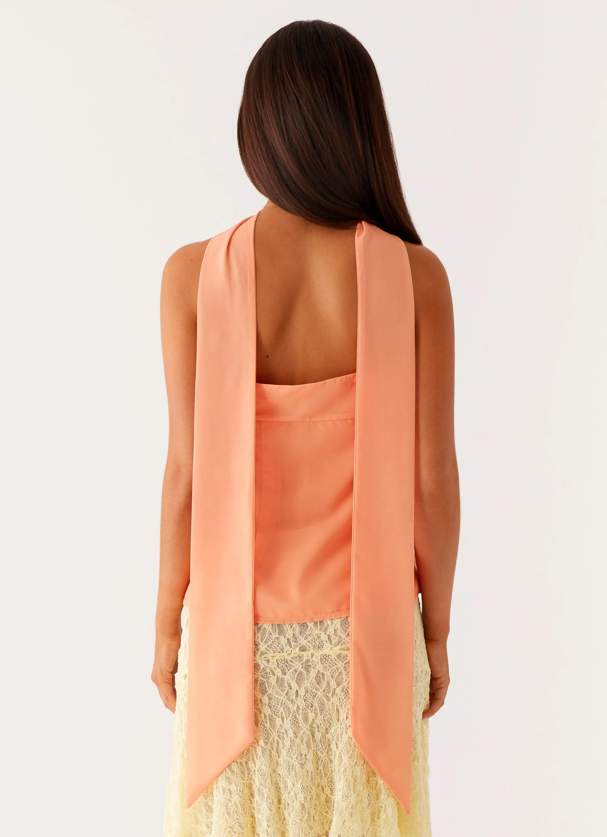 Blaise Scarf Top - Orange Floral - Image 3