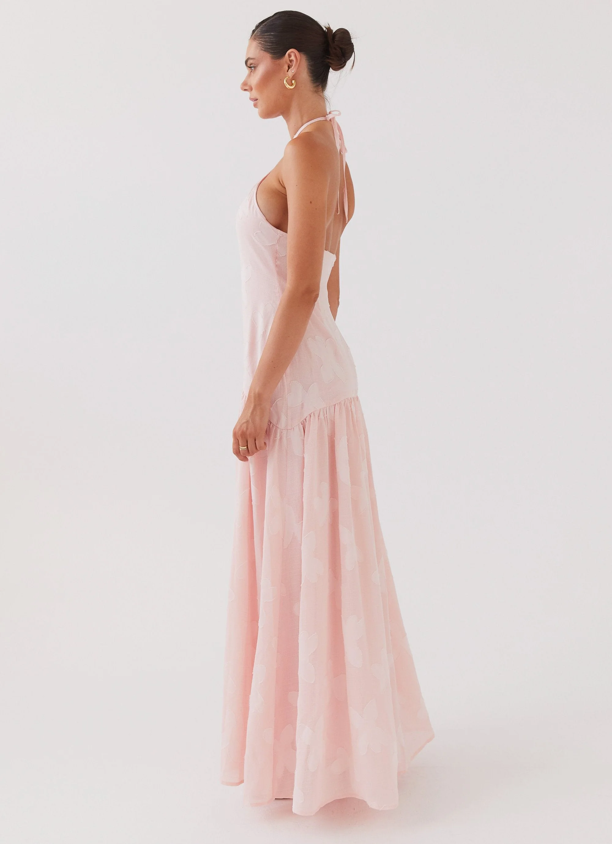 Blushed Cross Neckline Maxi Dress - Pink Petal - Image 4