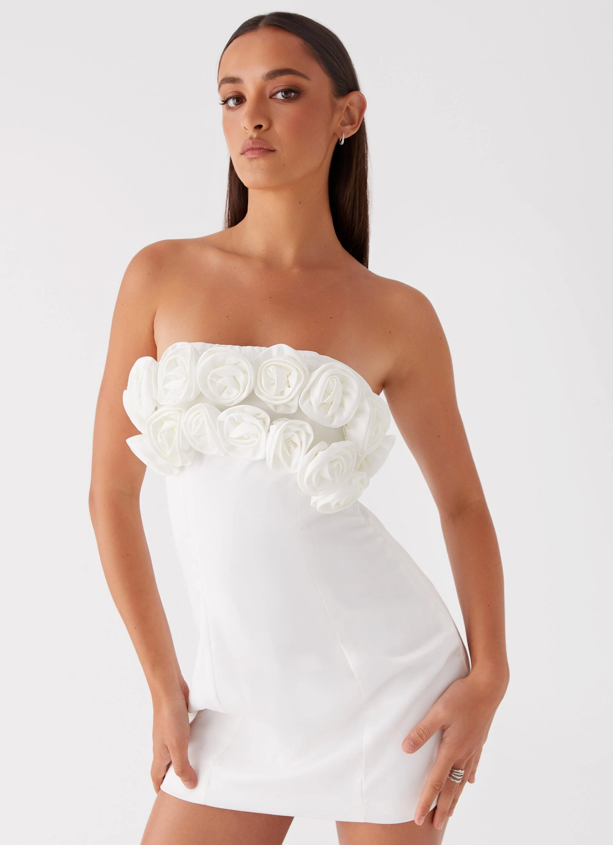 Bouquet Dream Mini Dress - White - Image 8