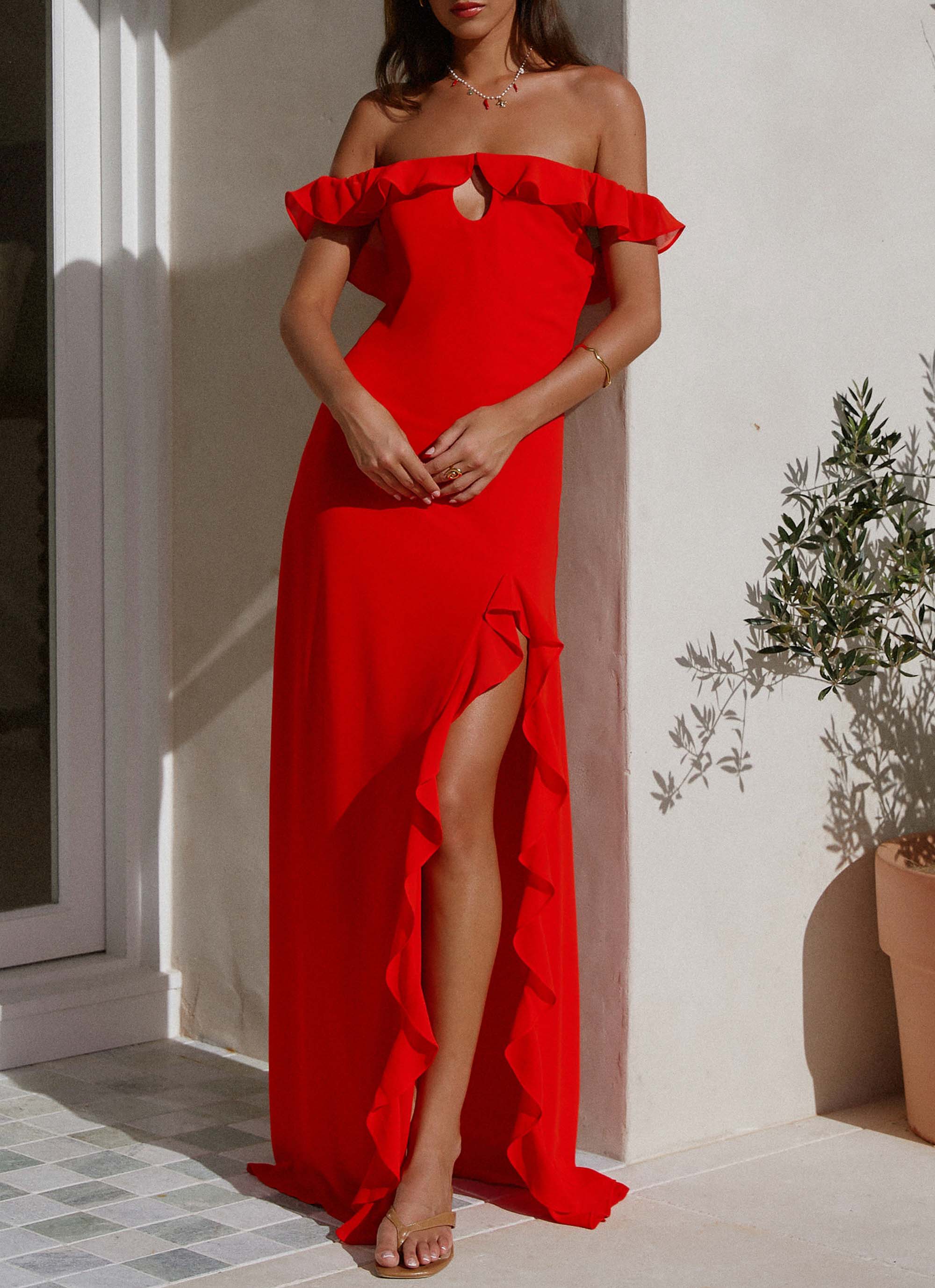Braxton Maxi Dress - Red - Image 4