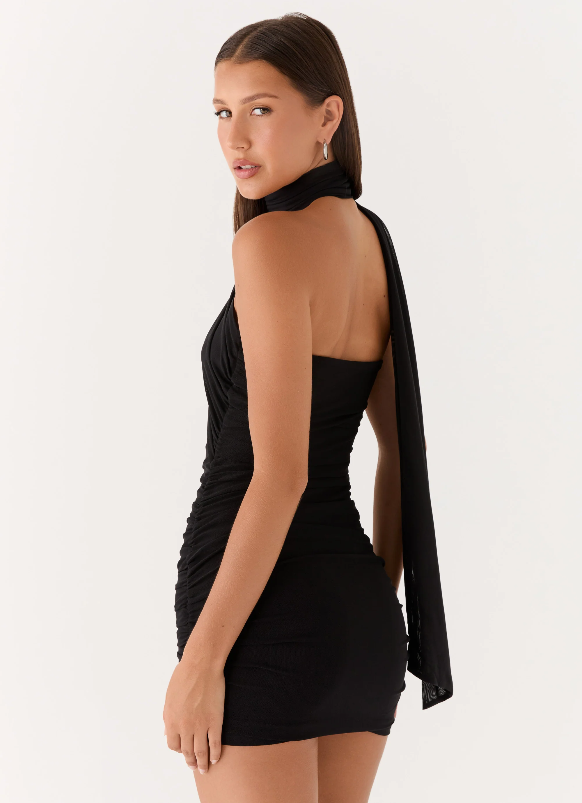 Breaking News Micro Mini Dress - Black - Image 3