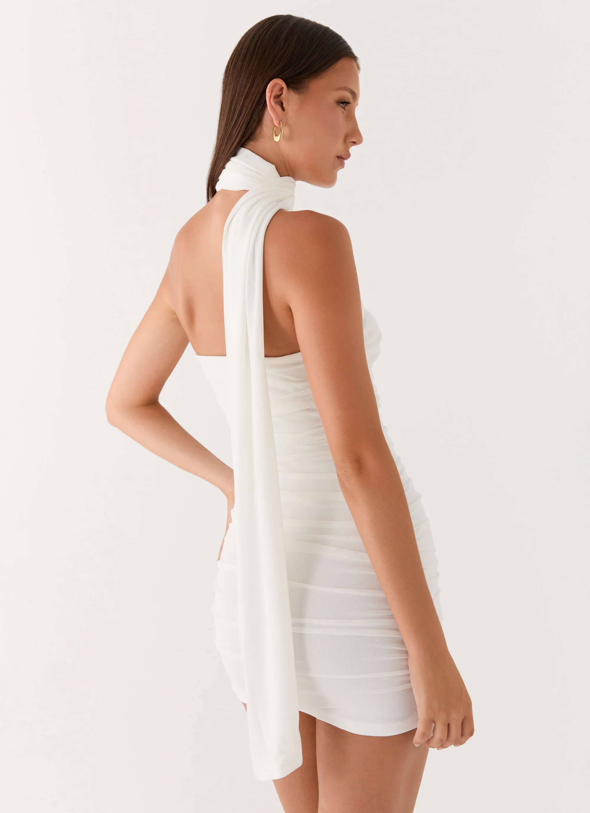 Breaking News Micro Mini Dress - White - Image 3