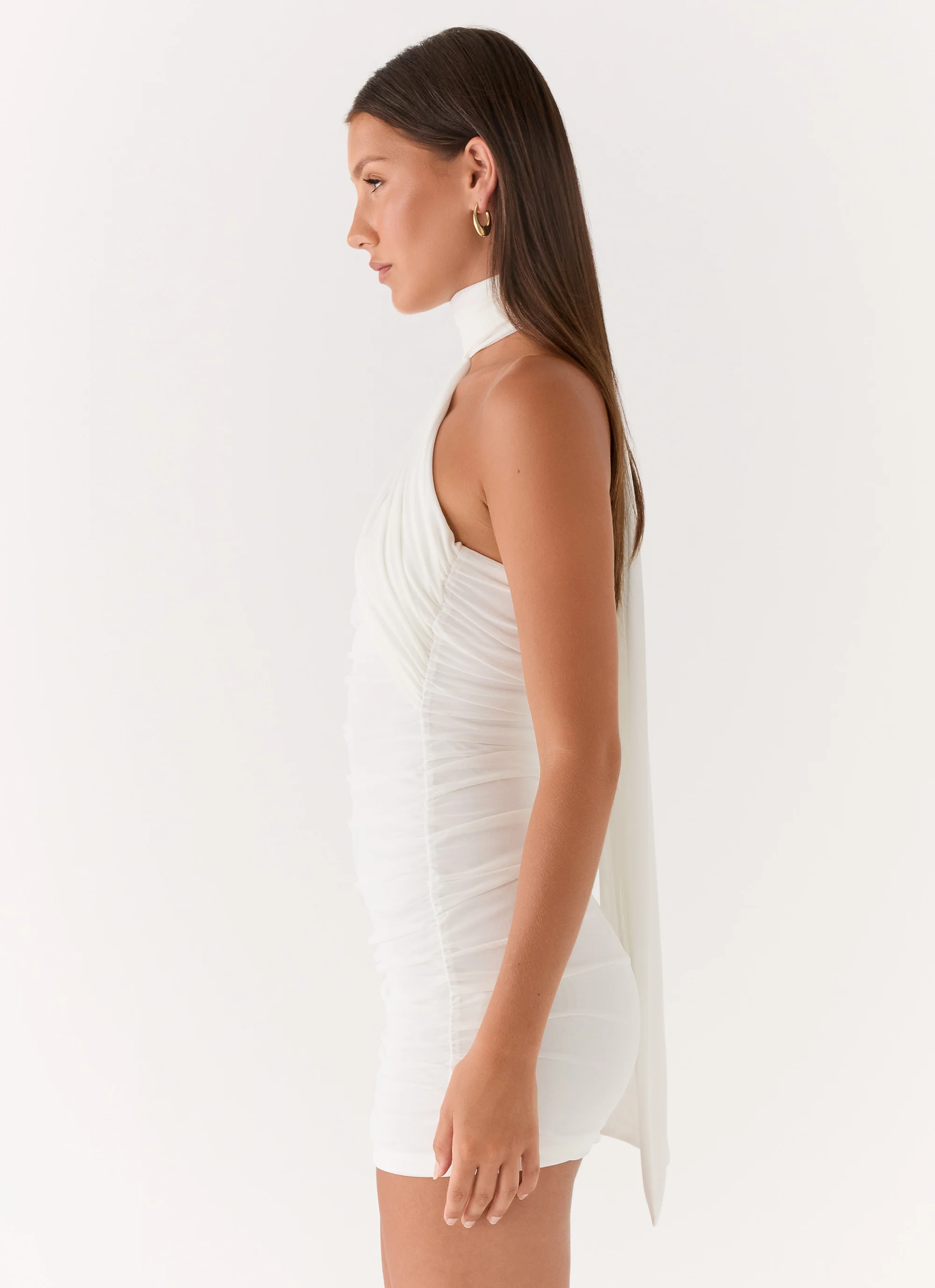 Breaking News Micro Mini Dress - White - Image 4