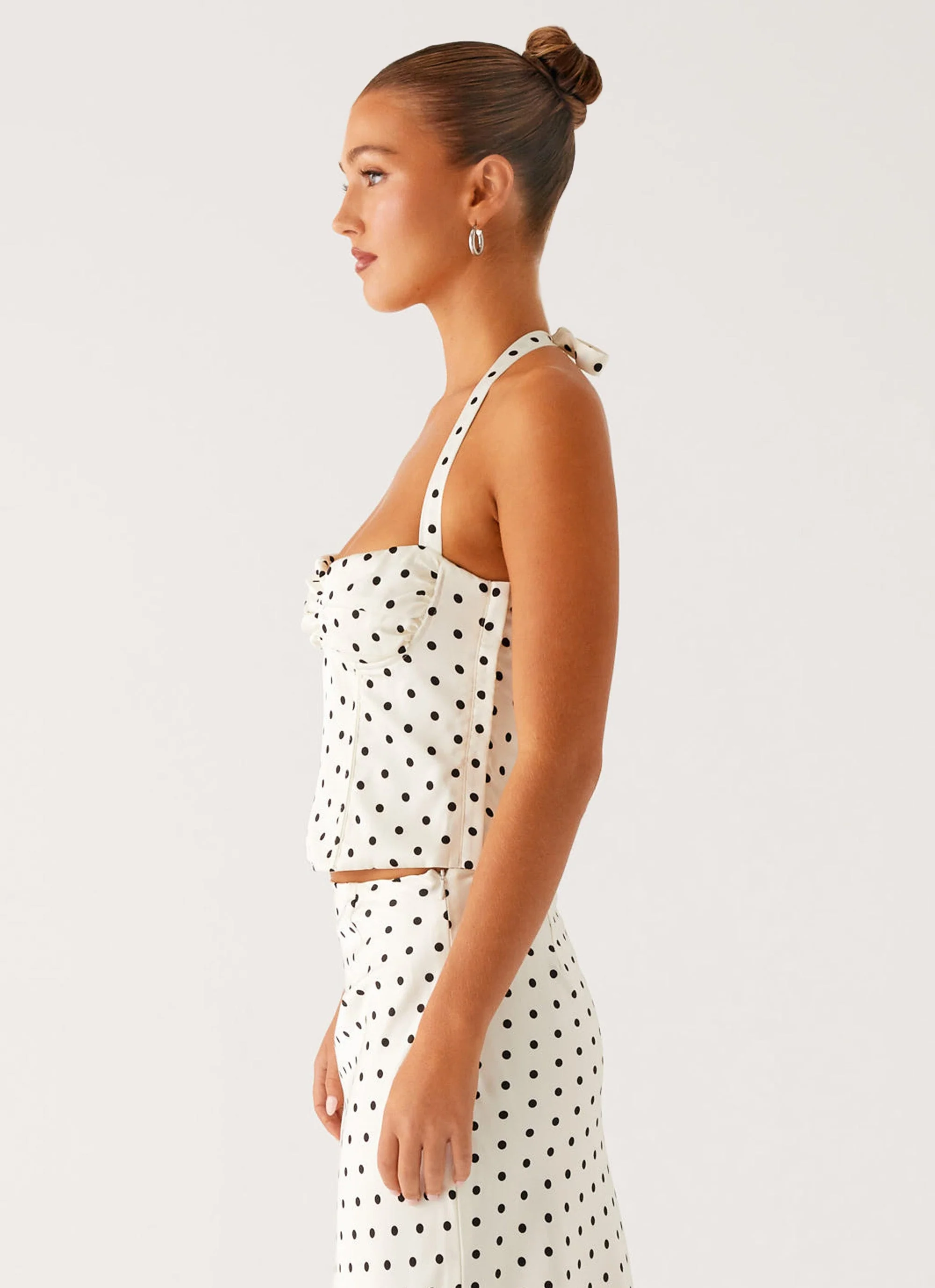 Breanne Top - White Polka Dot - Image 4