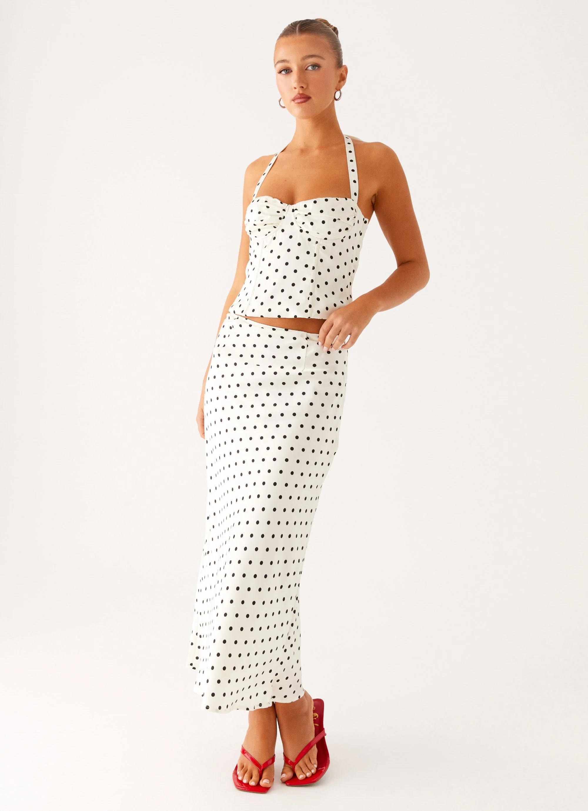 Breanne Top - White Polka Dot - Image 6