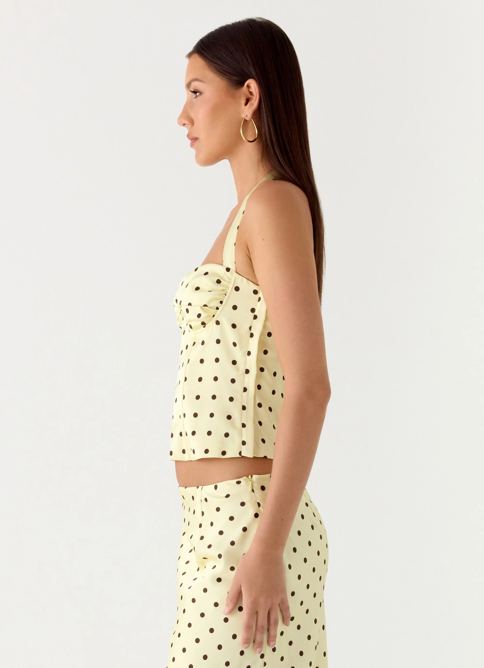 Breanne Top - Yellow Polka Dot - Image 2