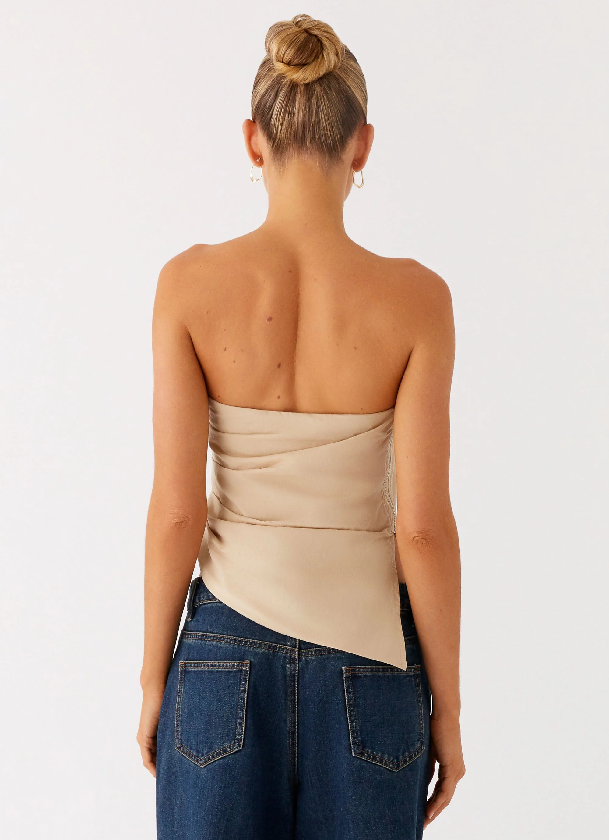 Briana Strapless Top - Tan - Image 3