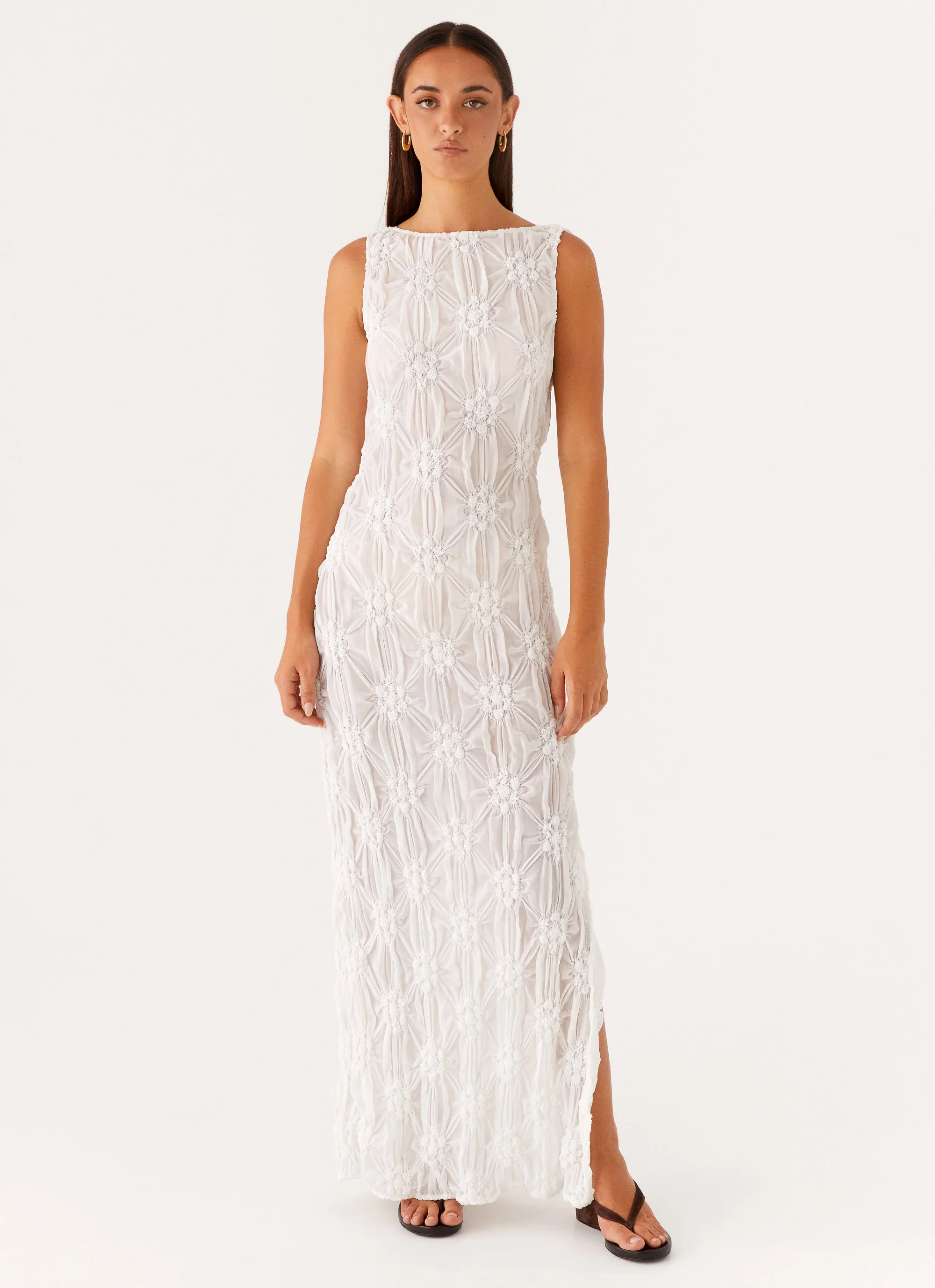 Briar Backless Maxi Dress - Ivory - Image 7