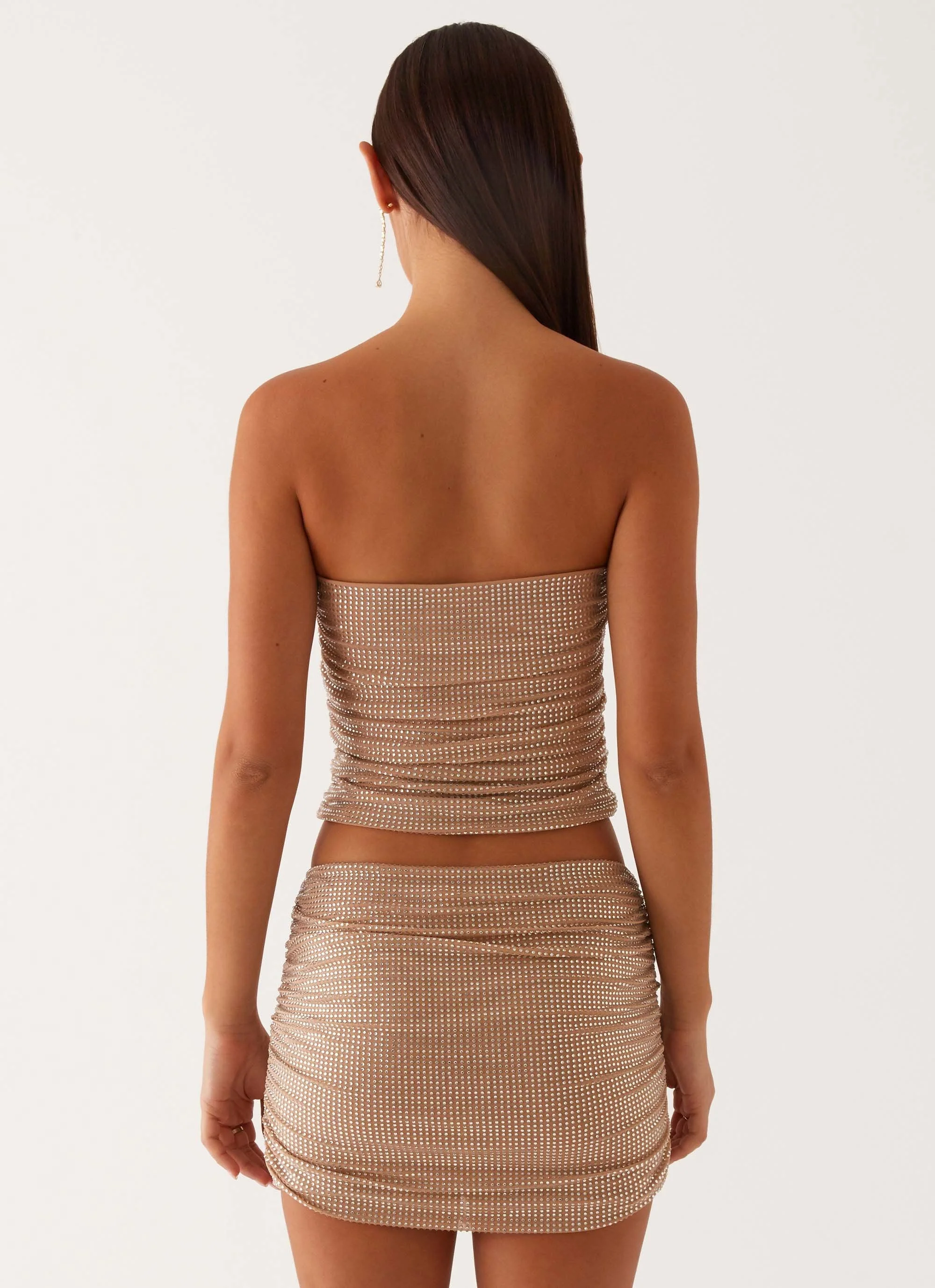 Brightside Rhinestone Tube Top - Silver - Image 2
