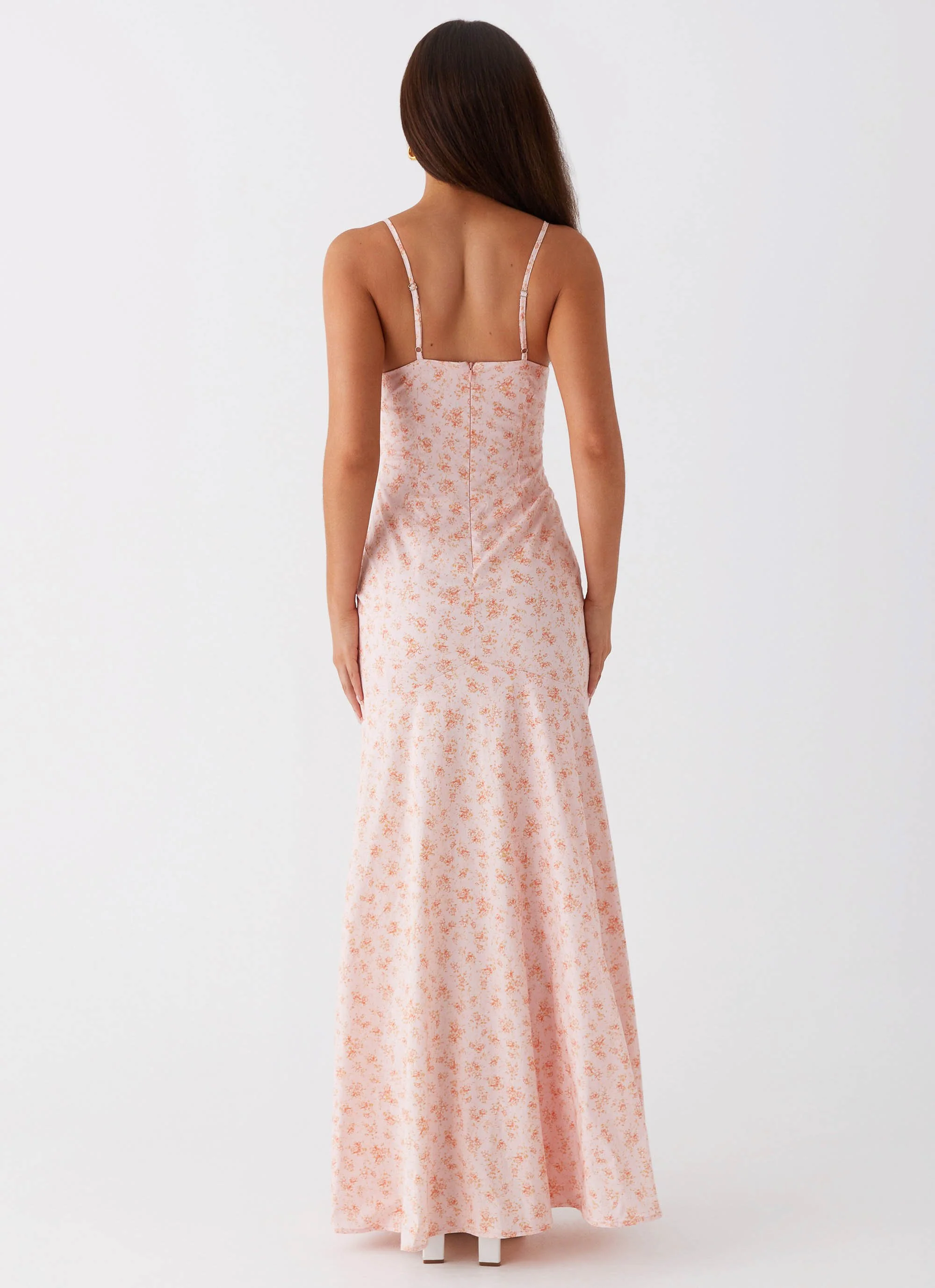 Britney Maxi Dress - Pink Ditsy Floral - Image 4