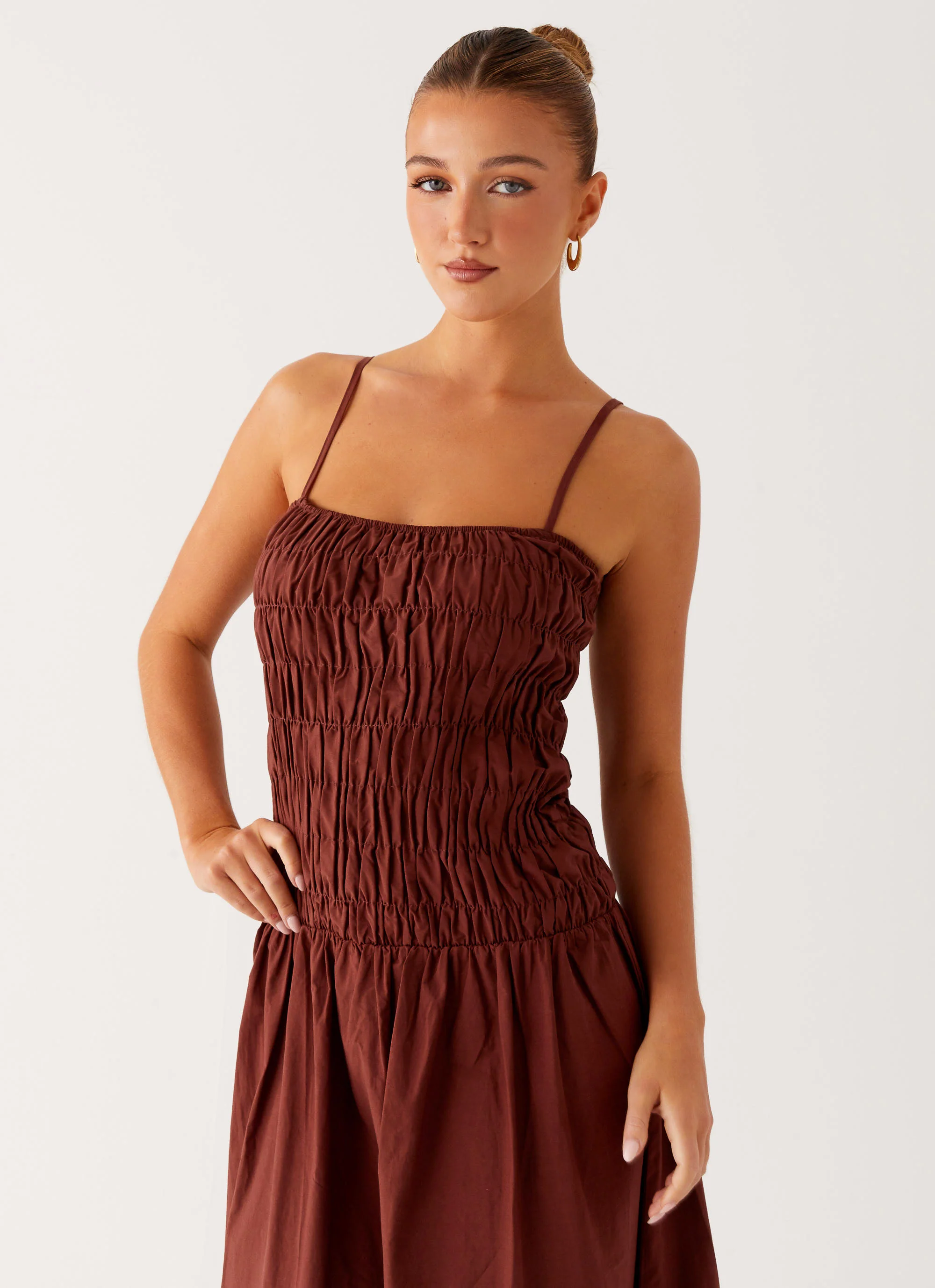 Brooke Maxi Dress - Chocolate - Image 3
