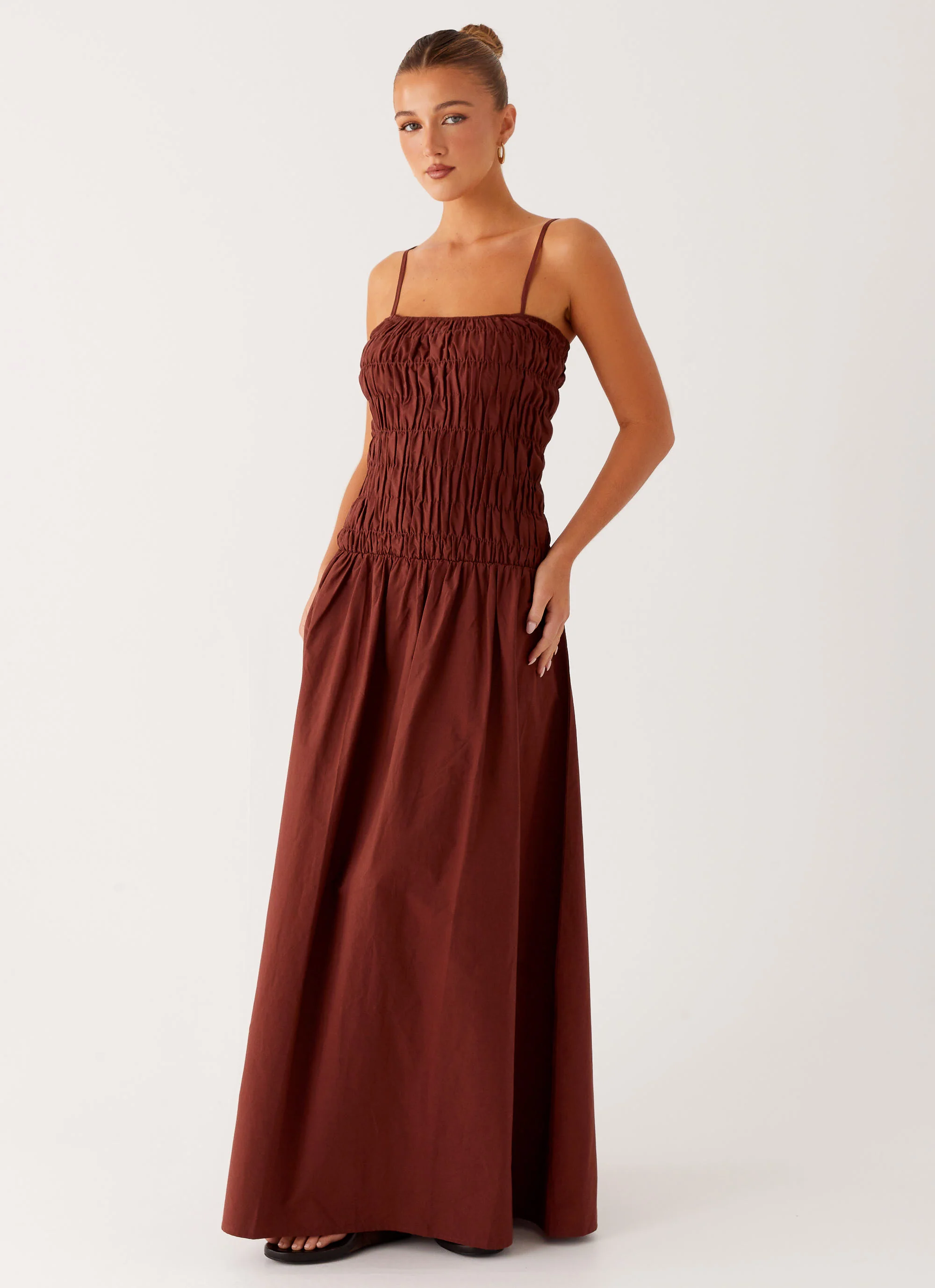 Brooke Maxi Dress - Chocolate - Image 4