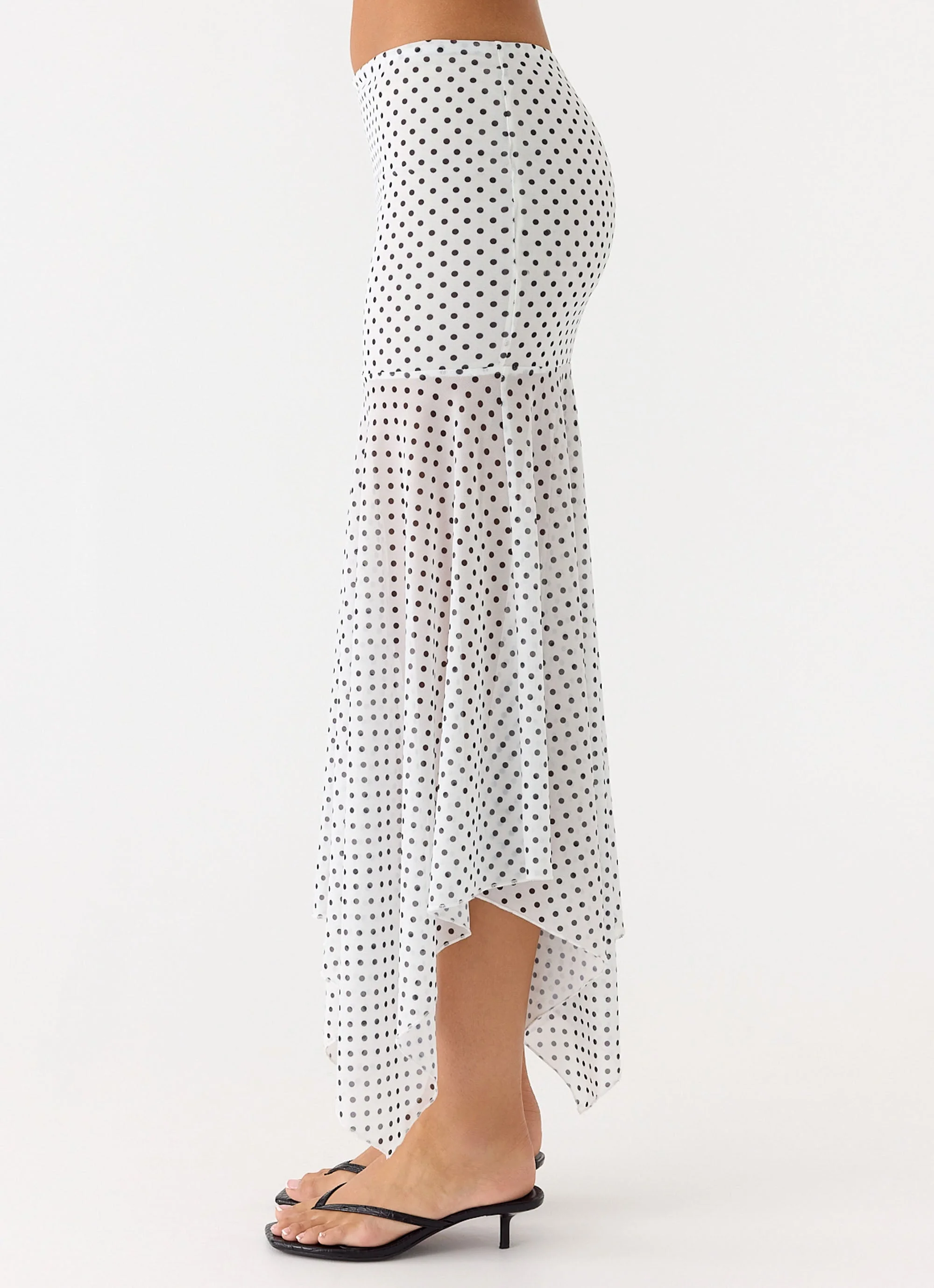 Buffy Maxi Skirt - White Polkadot - Image 7