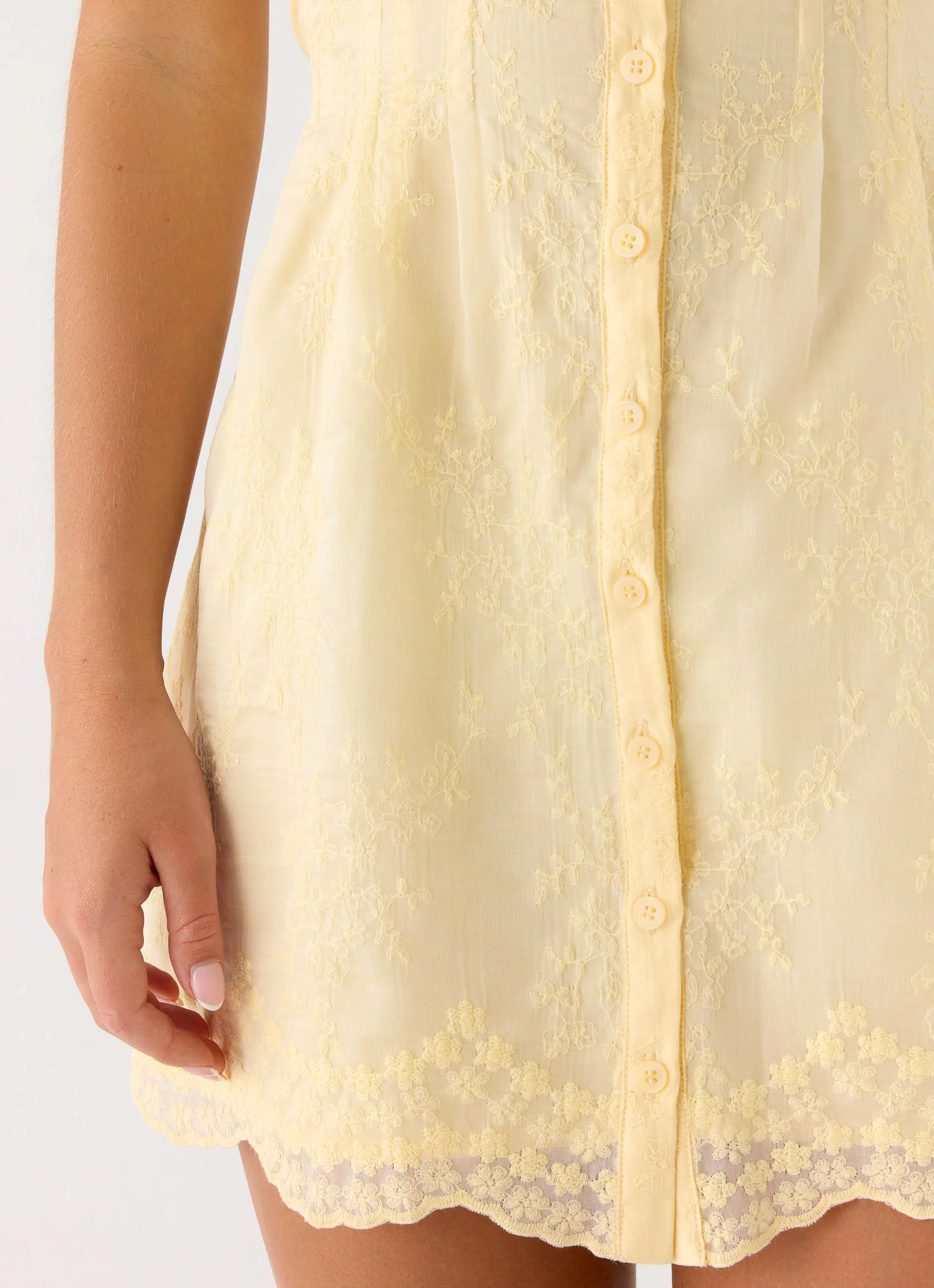 Burning Bright Mini Dress - Butter Yellow - Image 5