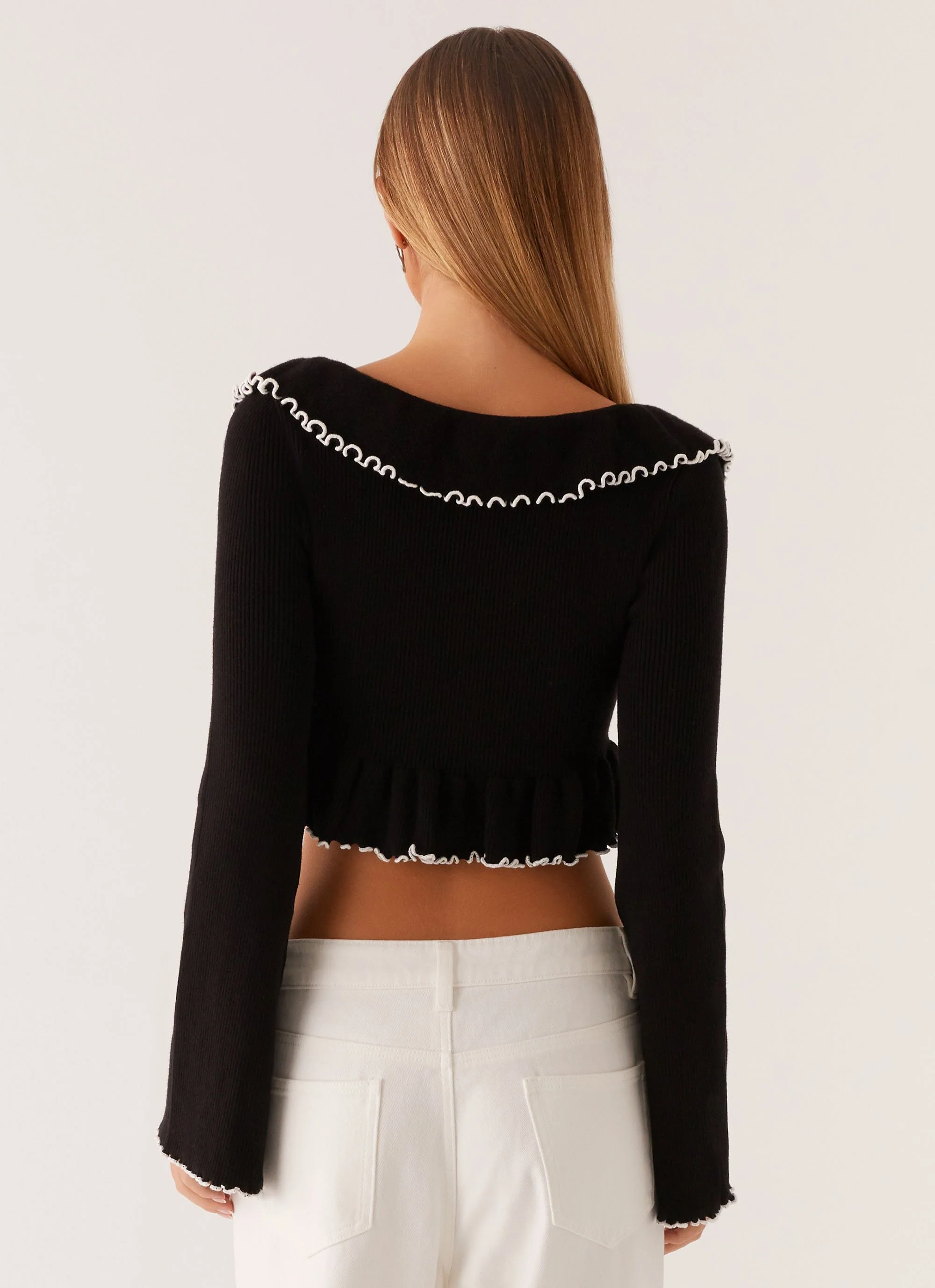 Butterfly Effect Knit Top - Black - Image 4