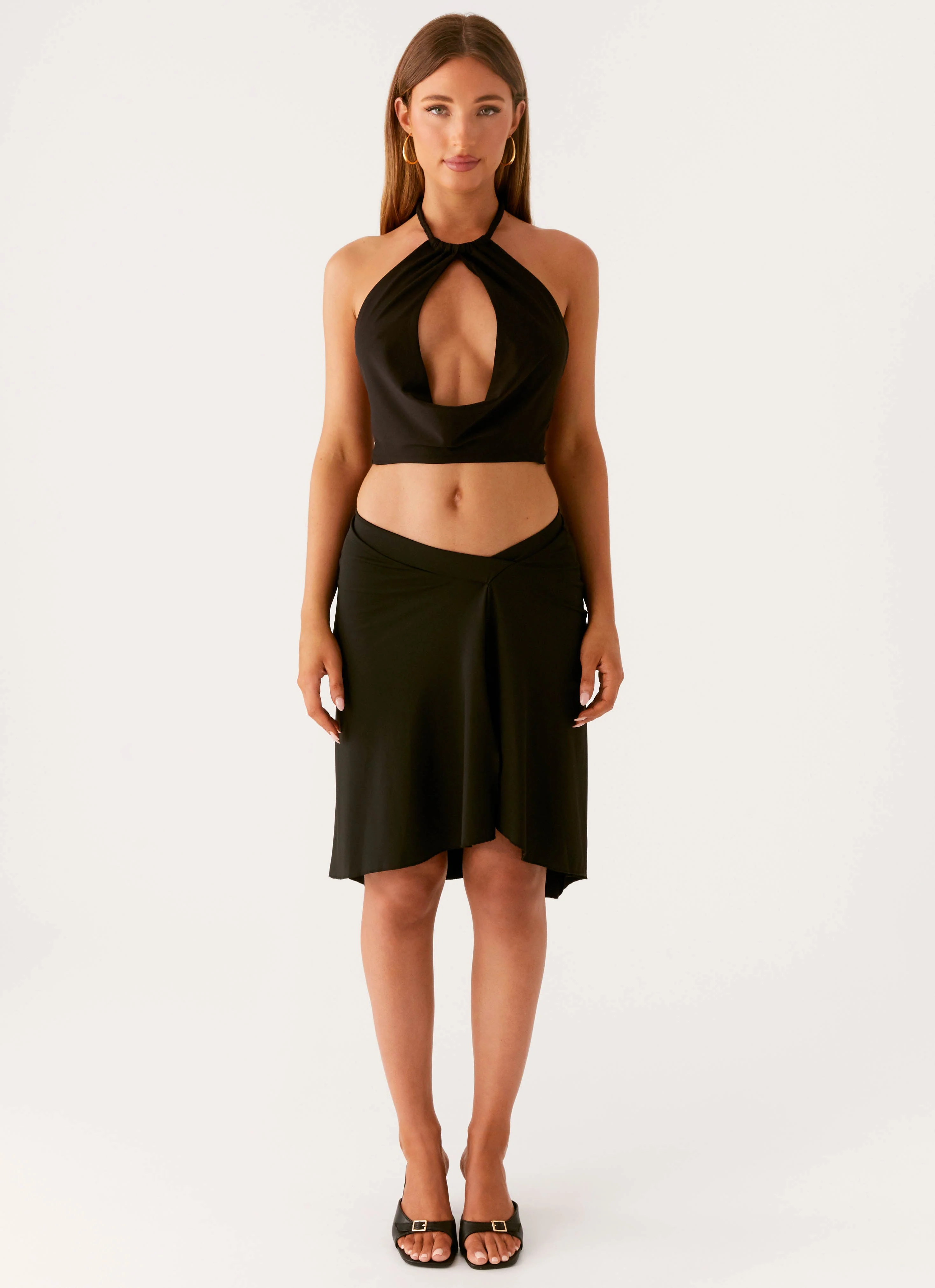 Calisa Cowl Top - Black - Image 5