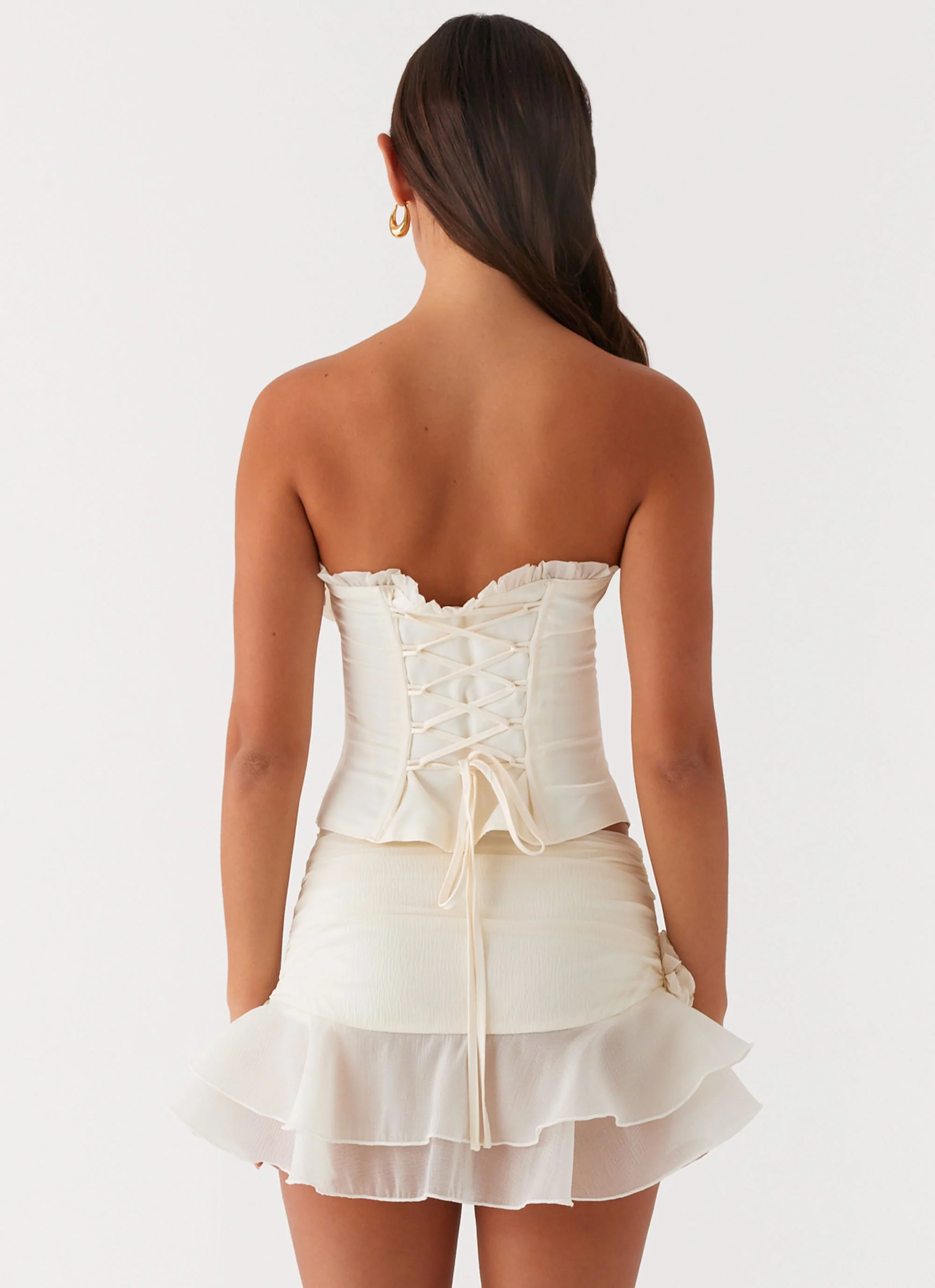 Call Me Never Strapless Corset Top - Ivory - Image 4