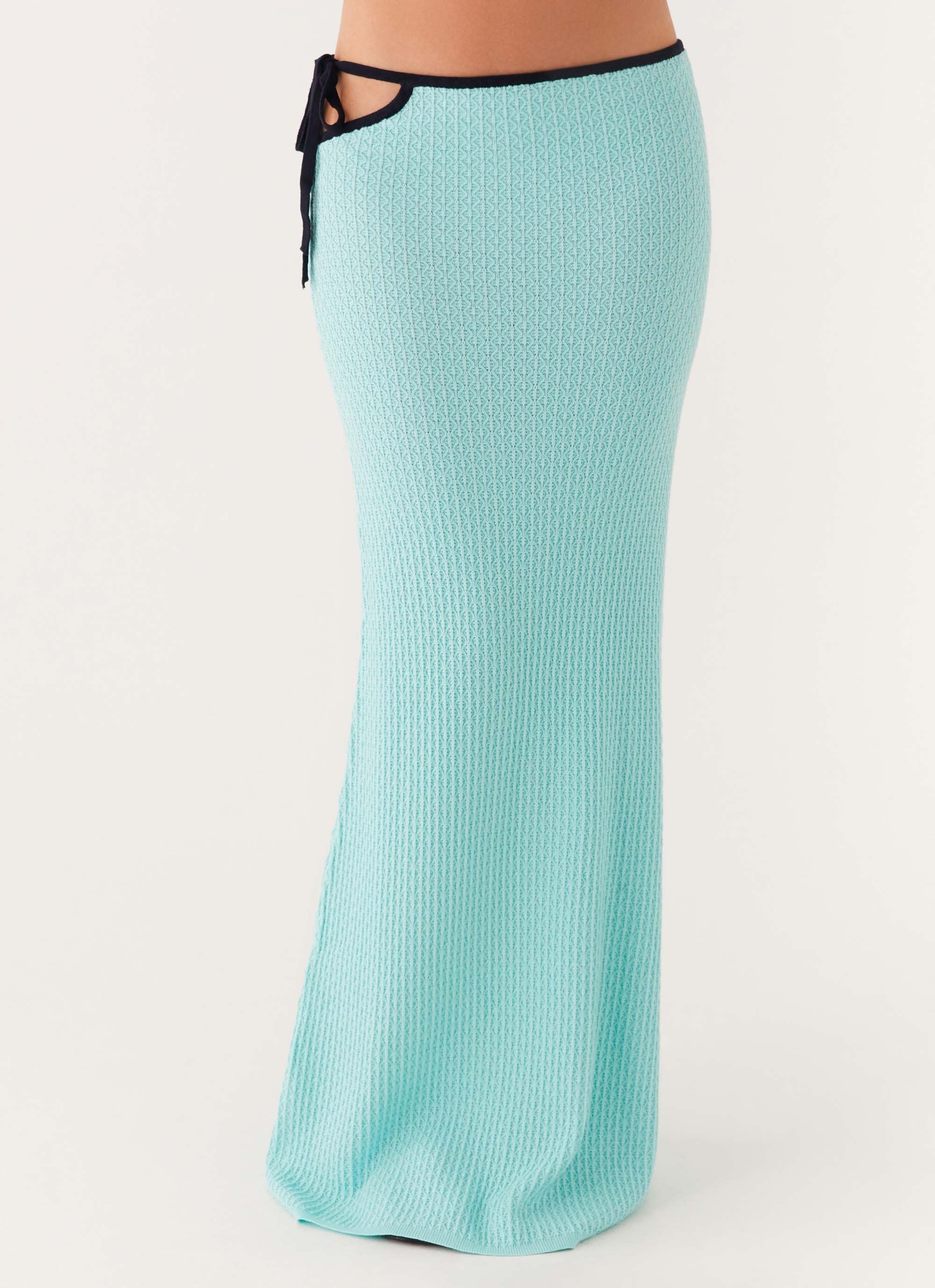 Cameron Crochet Maxi Skirt - Pale Blue - Image 4