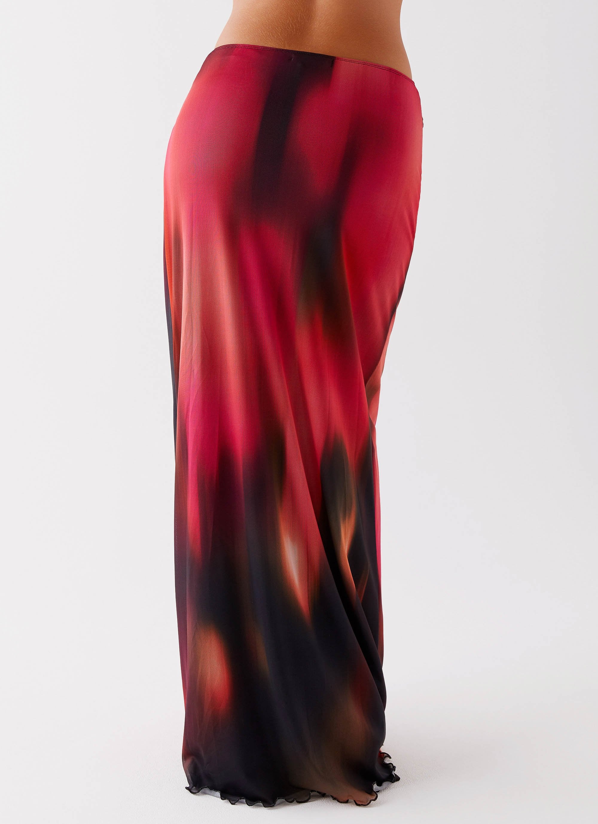 Caprise Maxi Skirt - Pink Print - Image 6