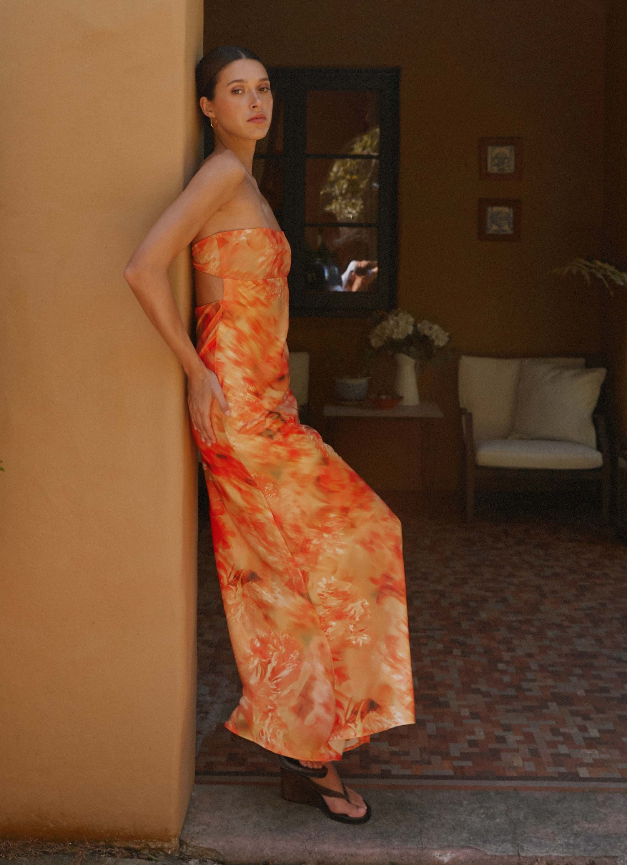 Carmen Maxi Dress - Sunset Floral - Image 8