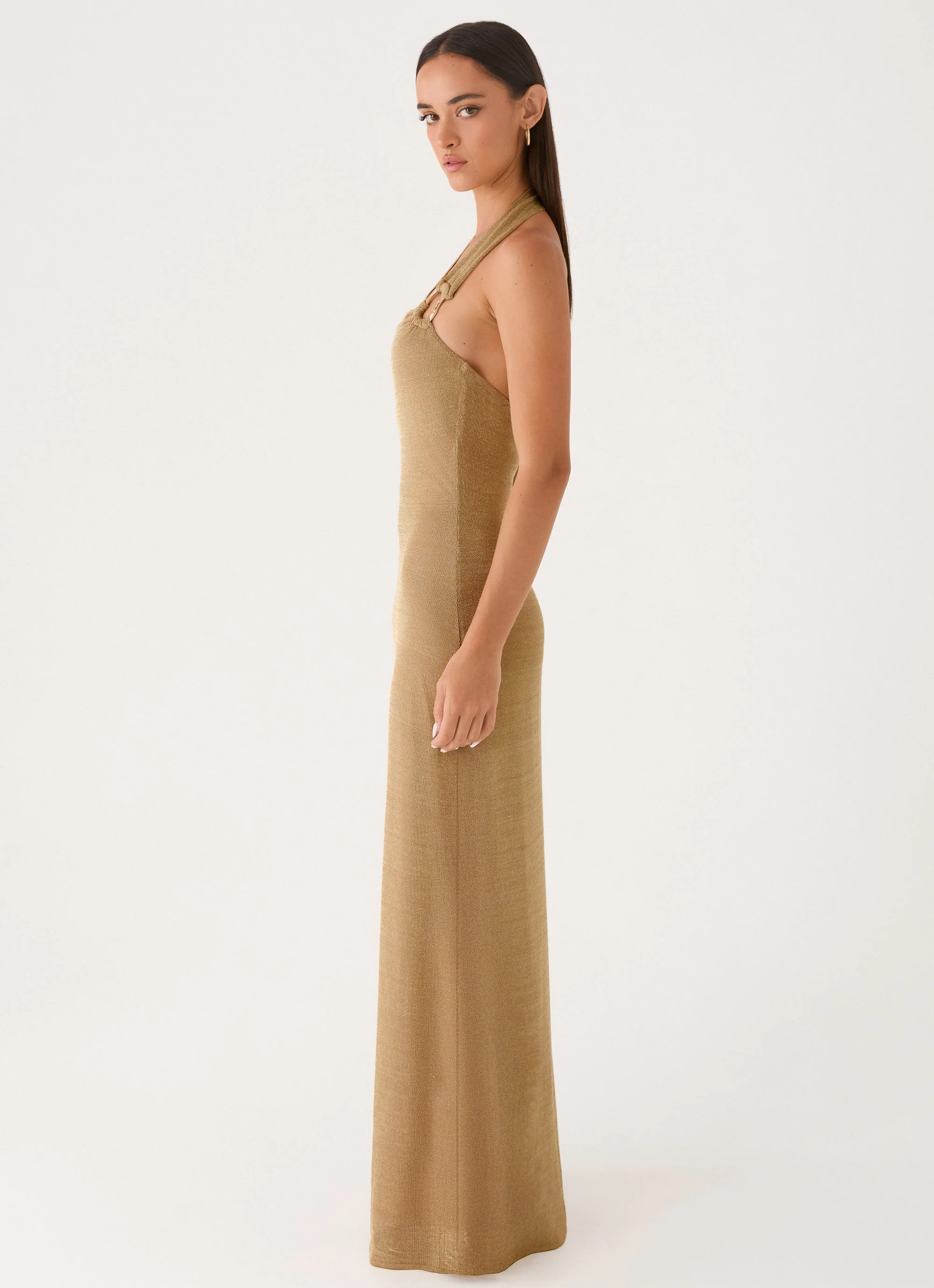 Cassira Shimmer Maxi Dress - Shimmer Gold - Image 2