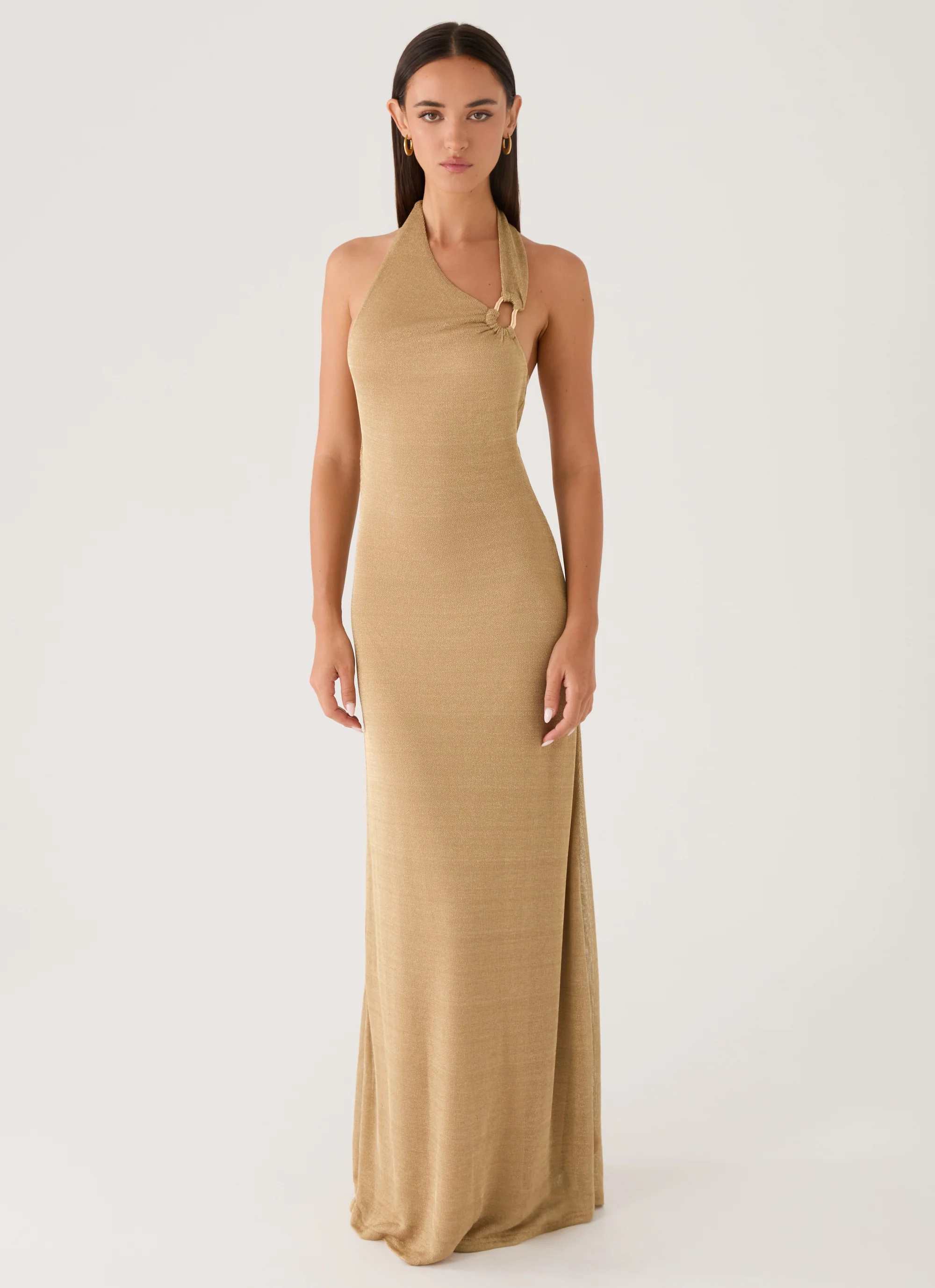 Cassira Shimmer Maxi Dress - Shimmer Gold - Image 7