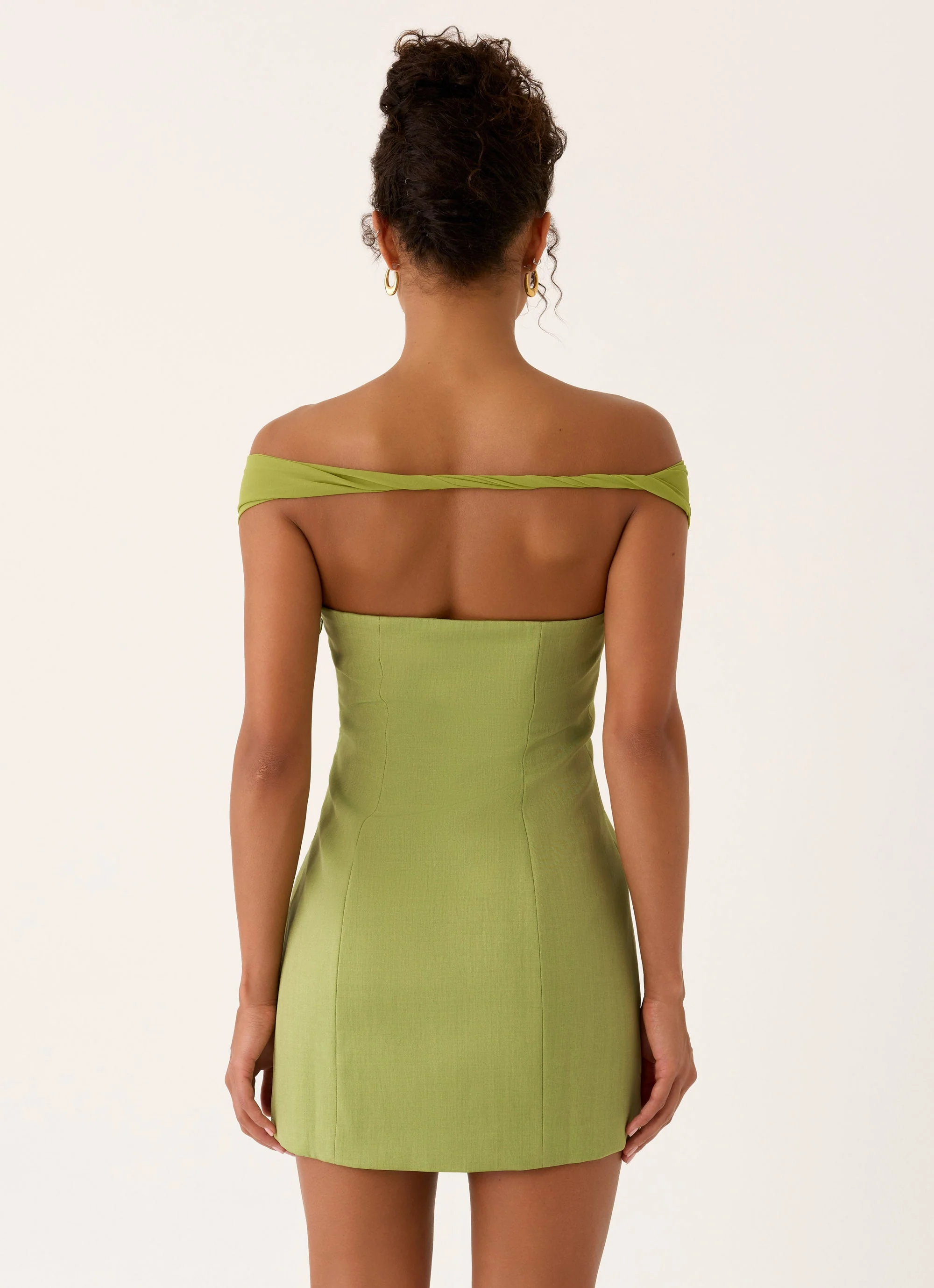 Caterina Mini Dress - Fern Green - Image 2