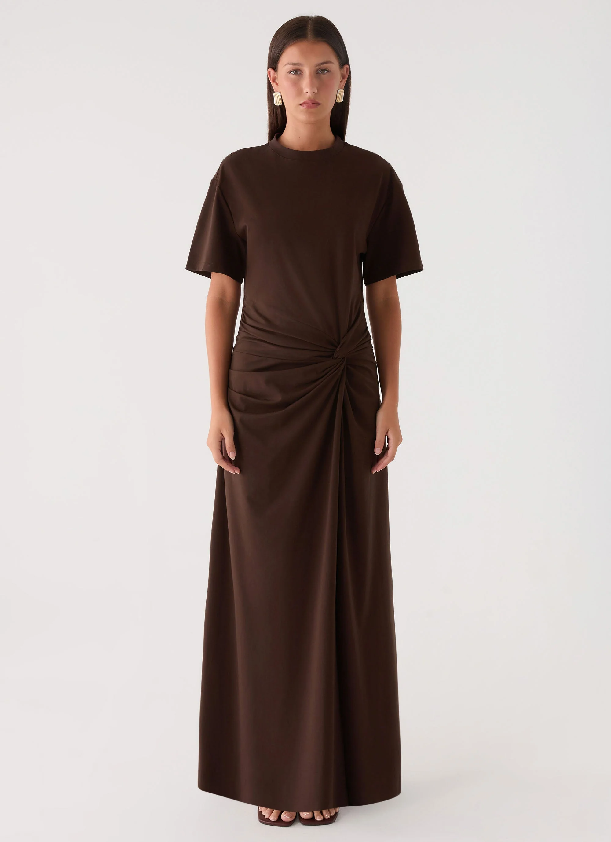 Celyse Maxi Dress - Chocolate - Image 6