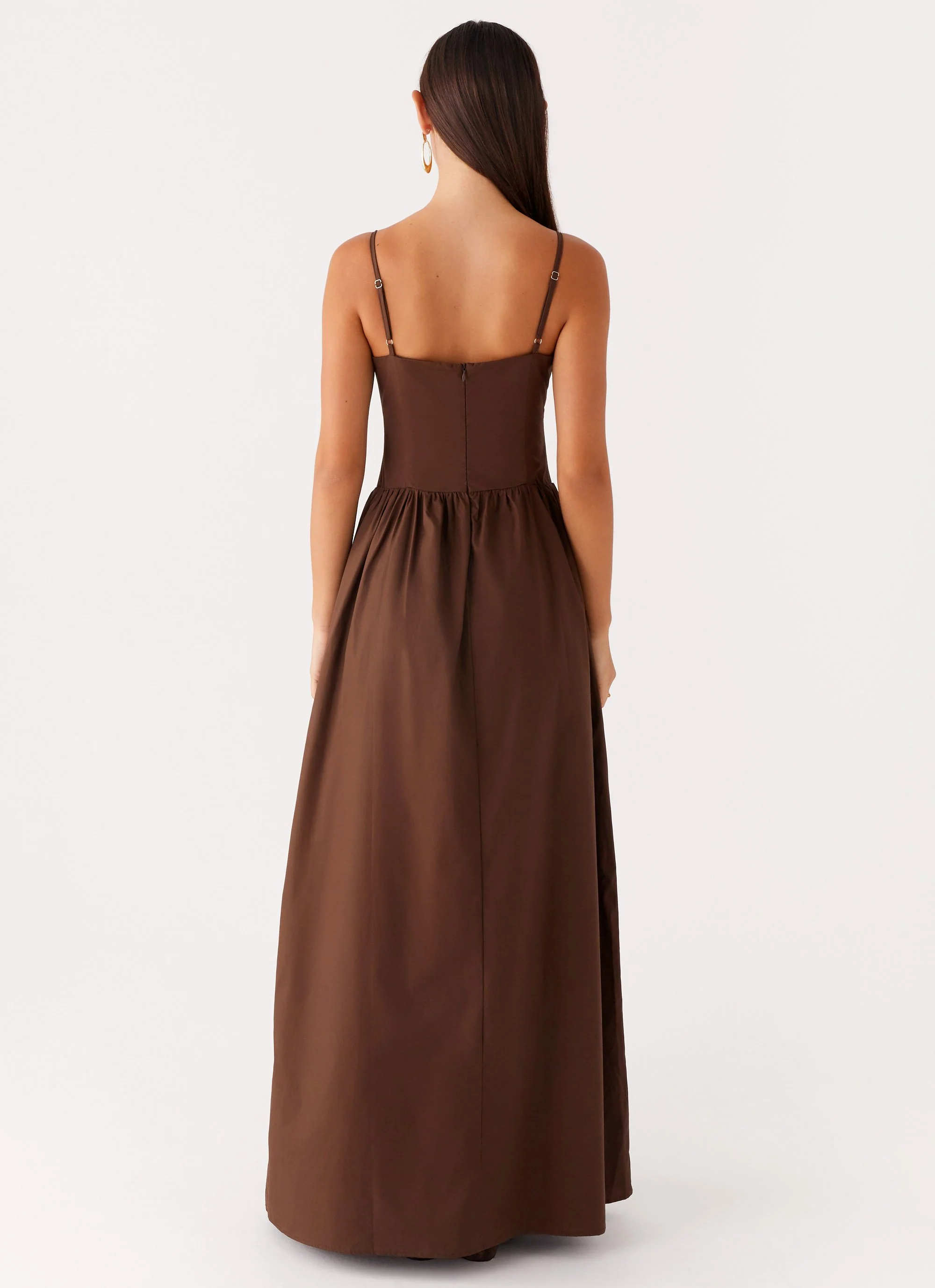 Cerys Maxi Dress - Chocolate - Image 4