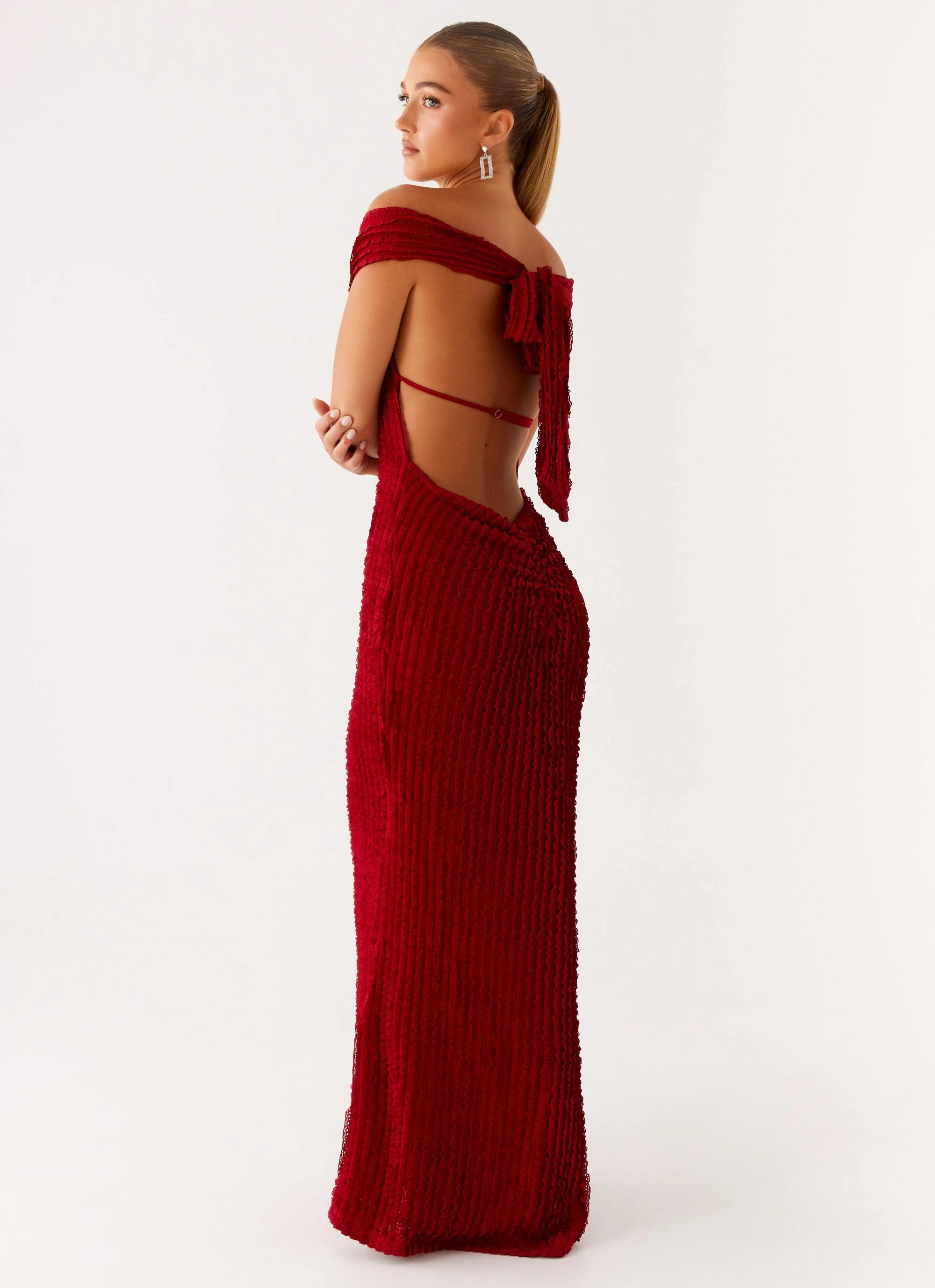 Chantelle Maxi Dress - Red - Image 5