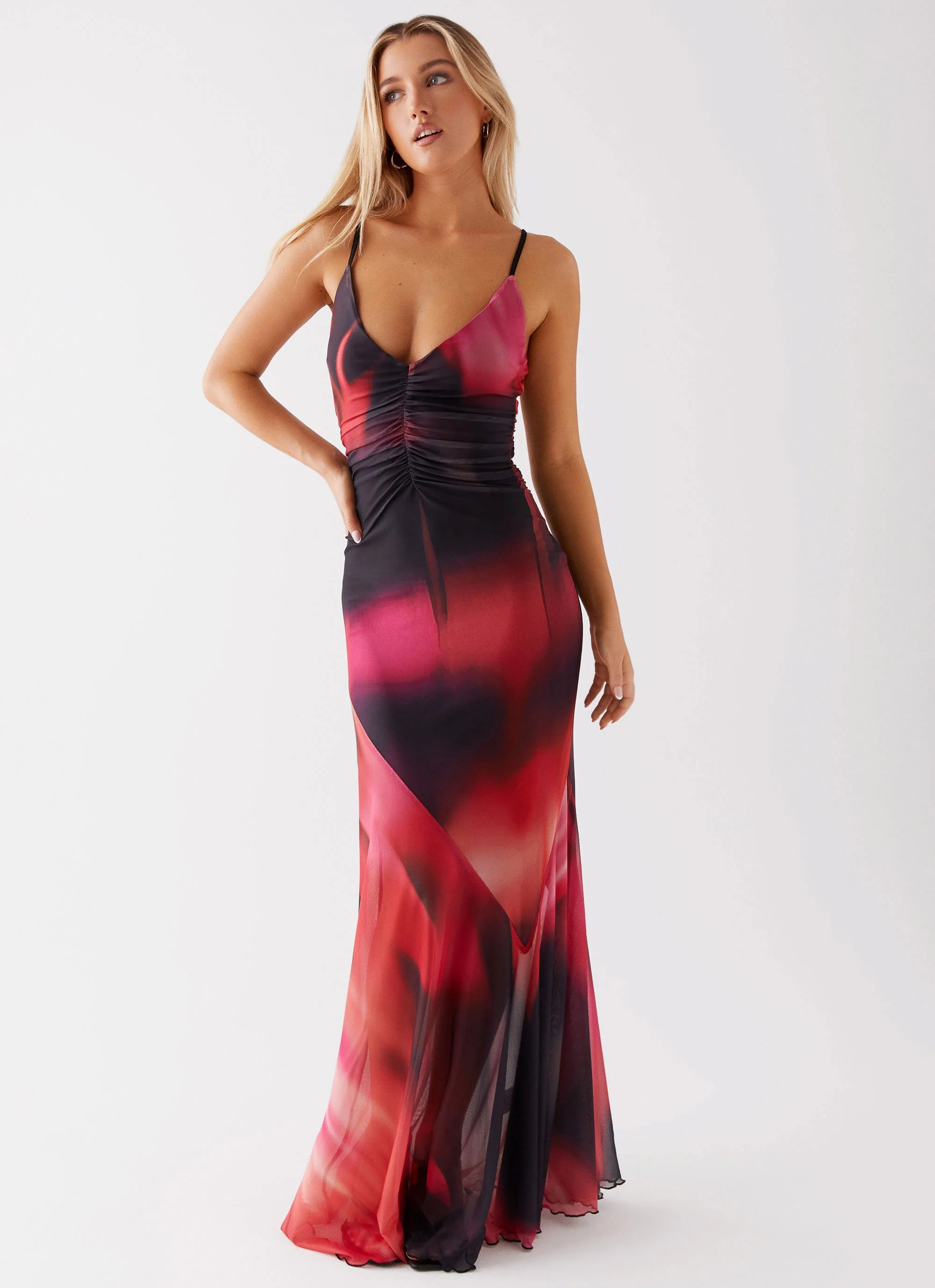 Charley Maxi Dress - Pink Print - Image 8