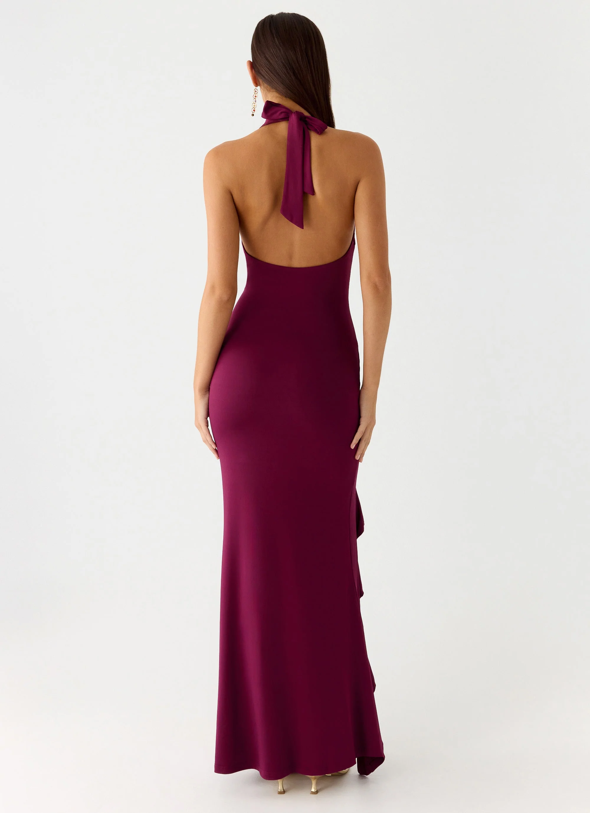 Charmed By You Maxi Dress - Plum - Image 3