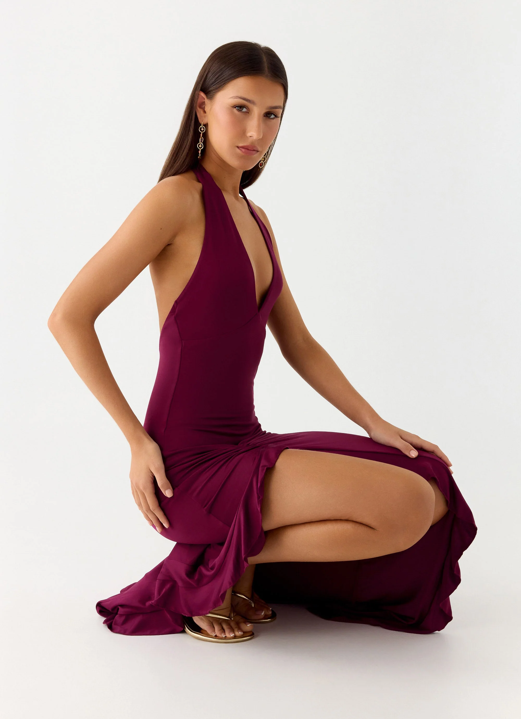 Charmed By You Maxi Dress - Plum - Image 6