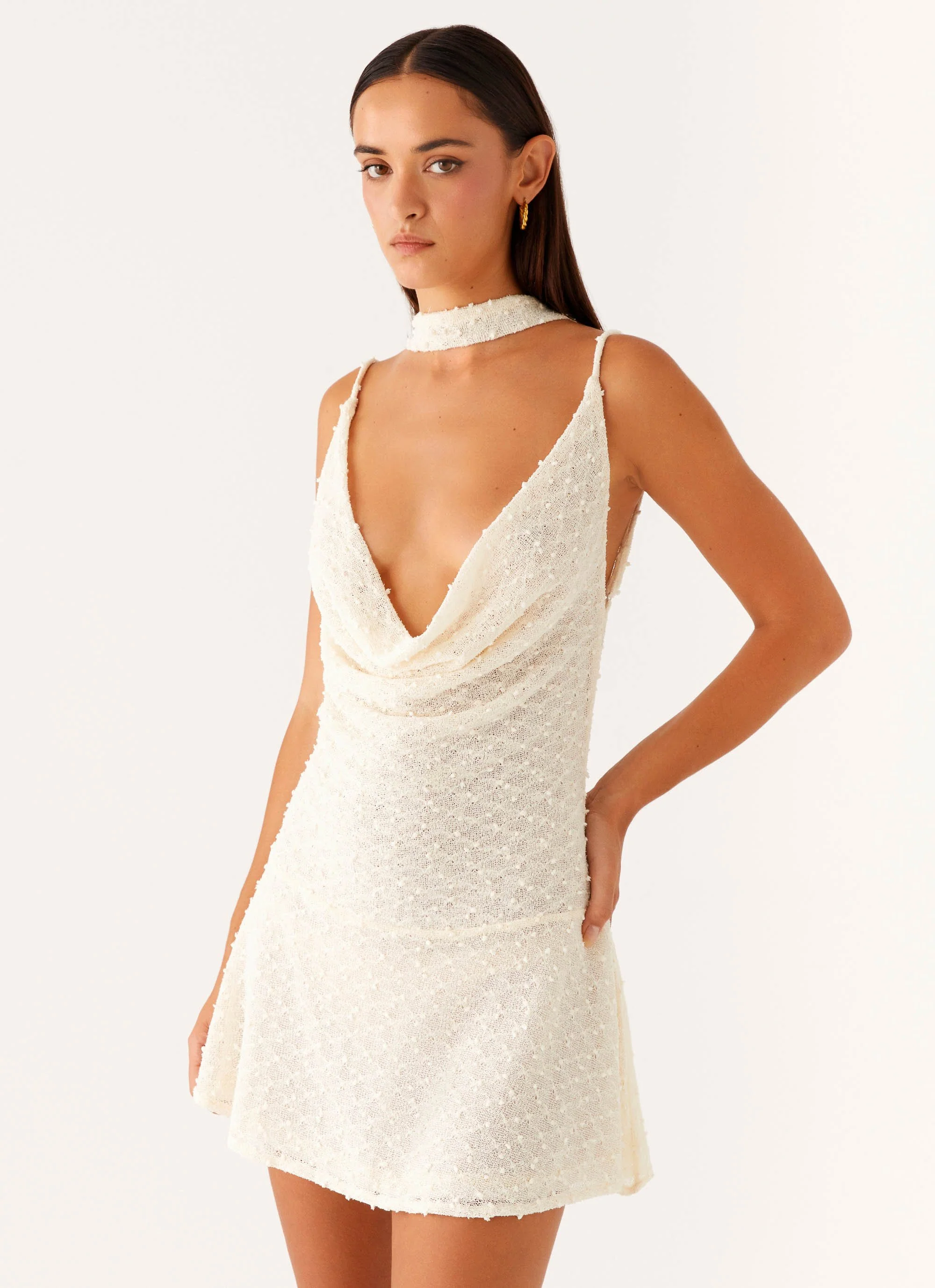 Chase Mini Dress - Ivory - Image 8