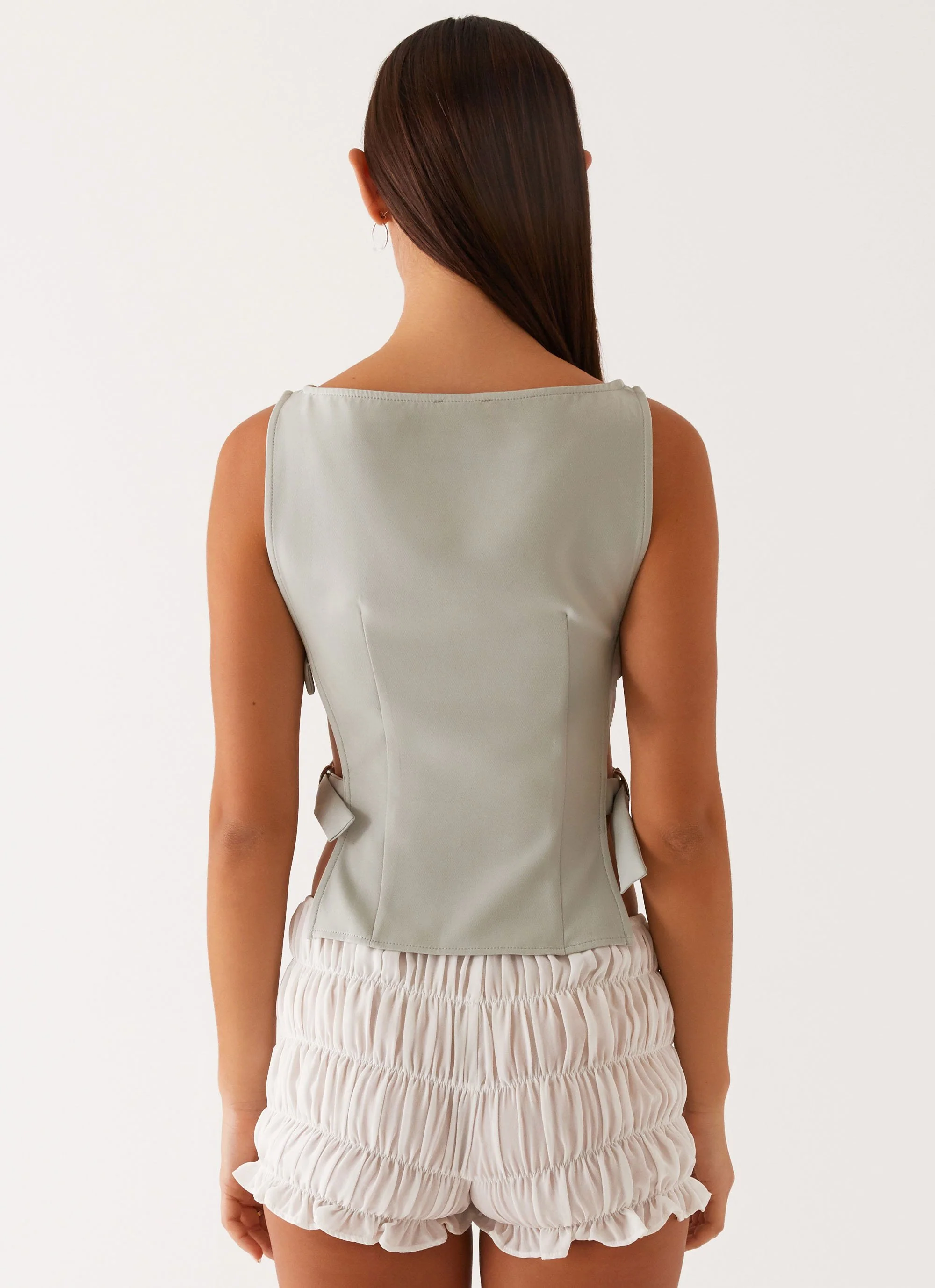Cherish You Buckle Top - Sage - Image 4