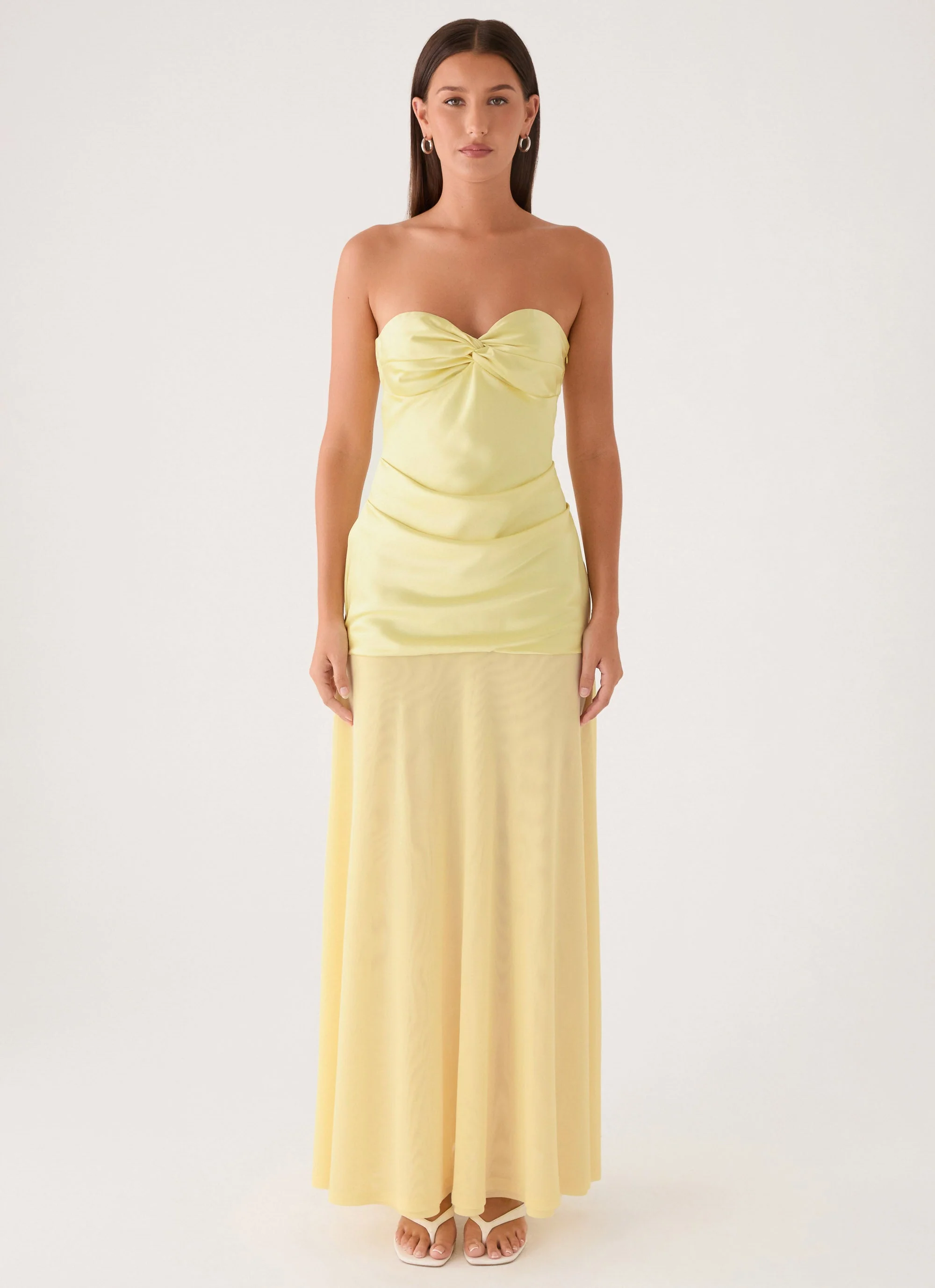 Cierra Strapless Maxi Dress - Yellow - Image 2