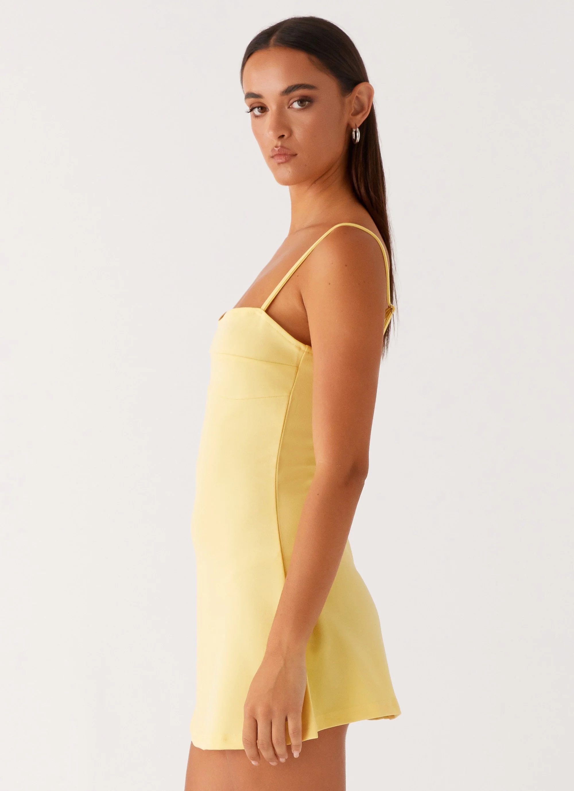 Cindy Mini Dress - Yellow - Image 3