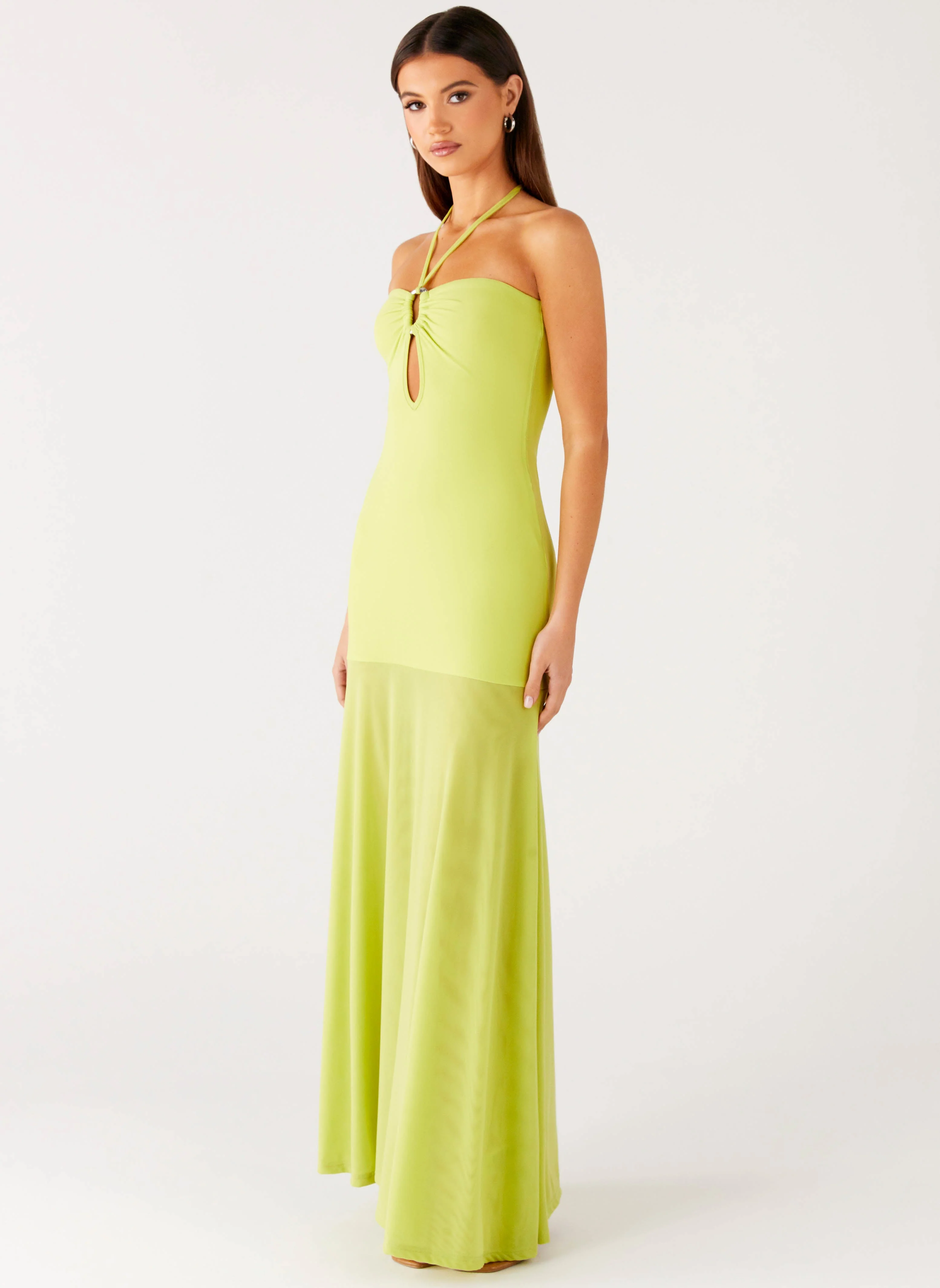 Claria Maxi Dress - Lime - Image 5